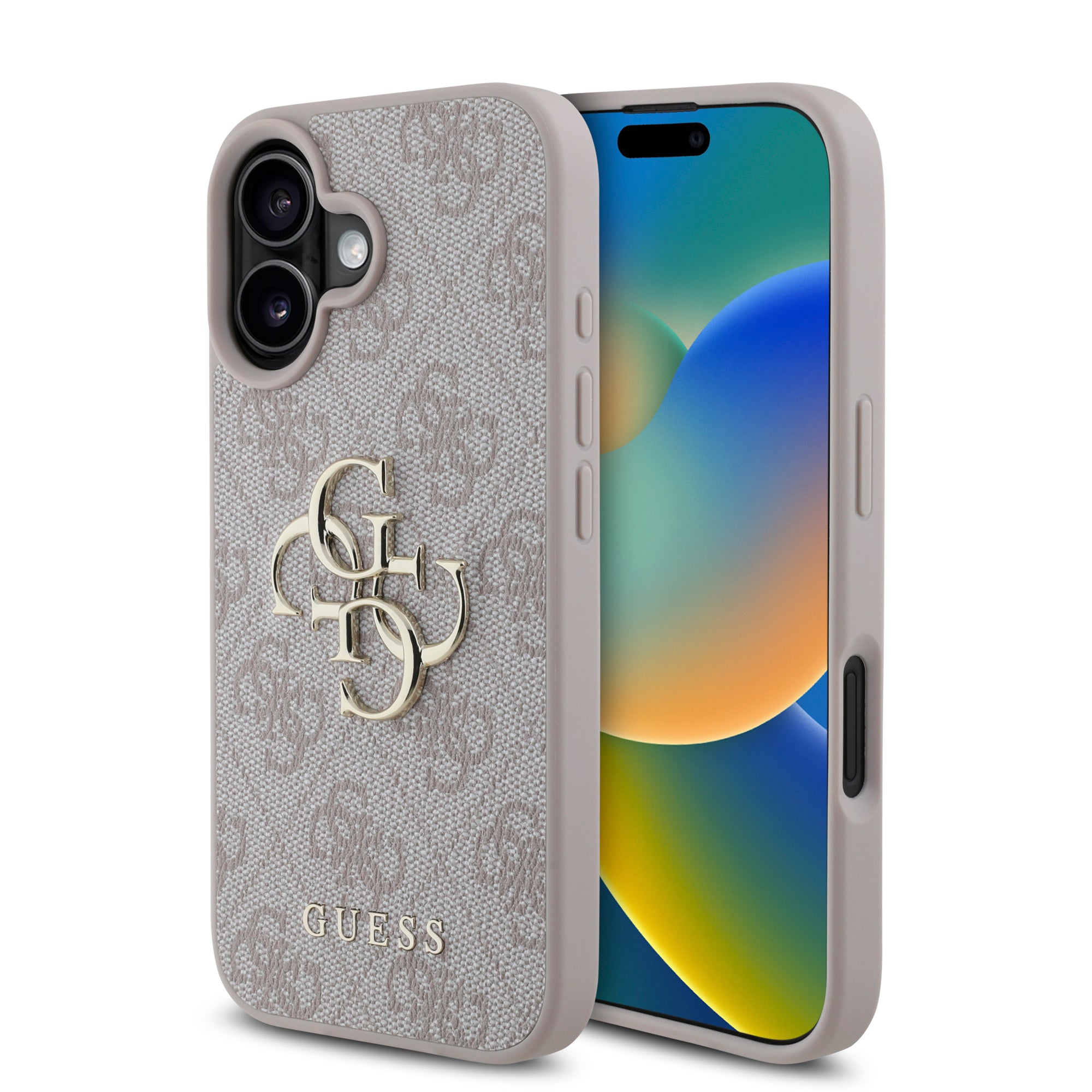 Guess “4G Logo Collection” Hard Case PU Case Θήκη προστασίας από δερματίνη – iPhone 16 (Ροζ – GUHCP16S4GMGPI) – PhoneBazaar