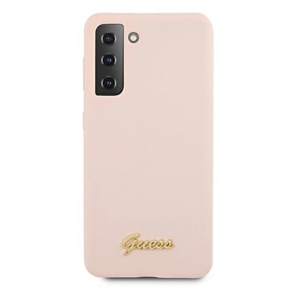Guess "Vintage Script Logo Collection" Σκληρή Θήκη προστασίας από σιλικόνη – Samsung Galaxy S21+ (Ροζ)