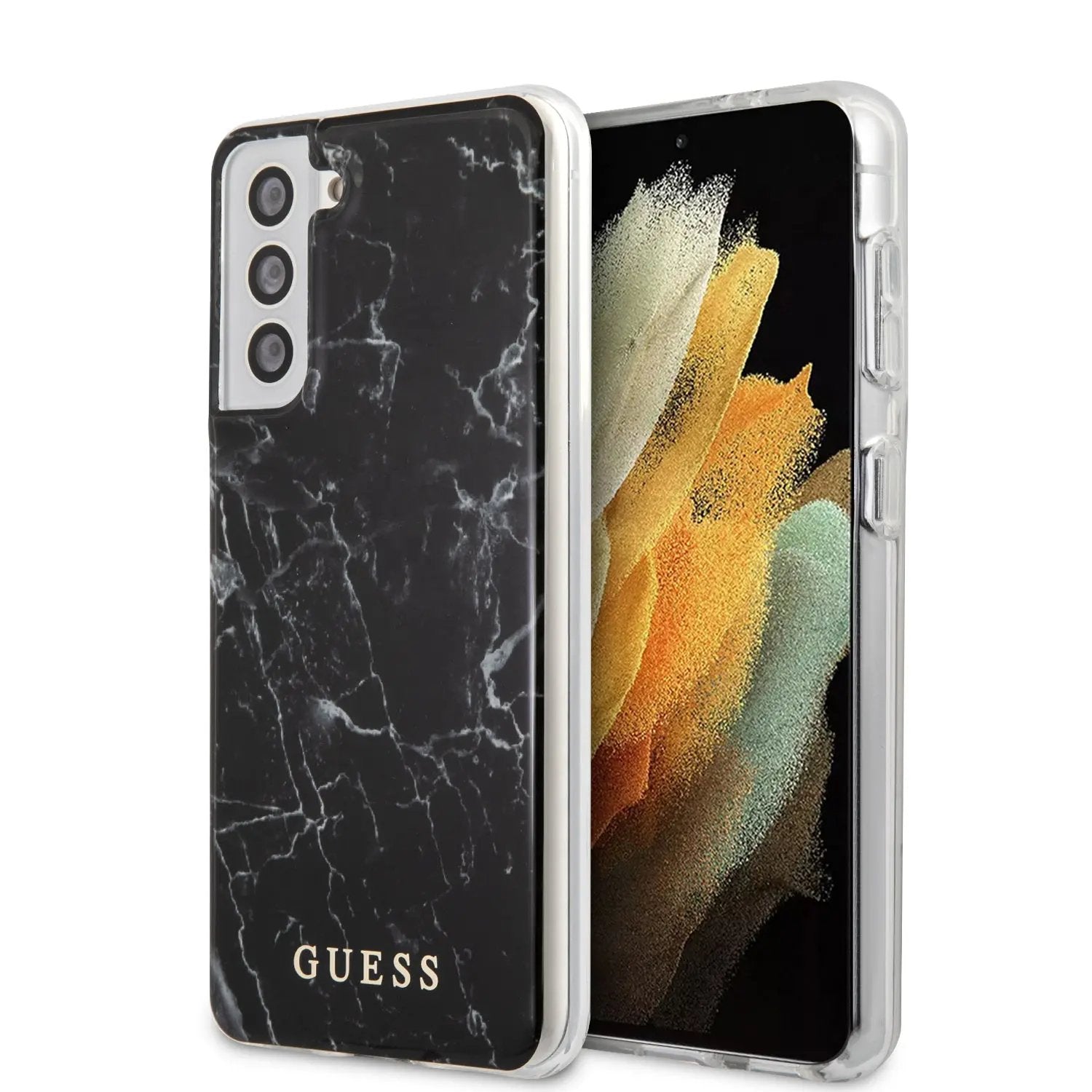Guess "marble Series Hard Case" Σκληρη Θήκη Προστασίας Απο Σιλικόνη Με Οψη Μαρμαρου – Samsung Galaxy S21 Plus (μαυρο) – PhoneBazaar