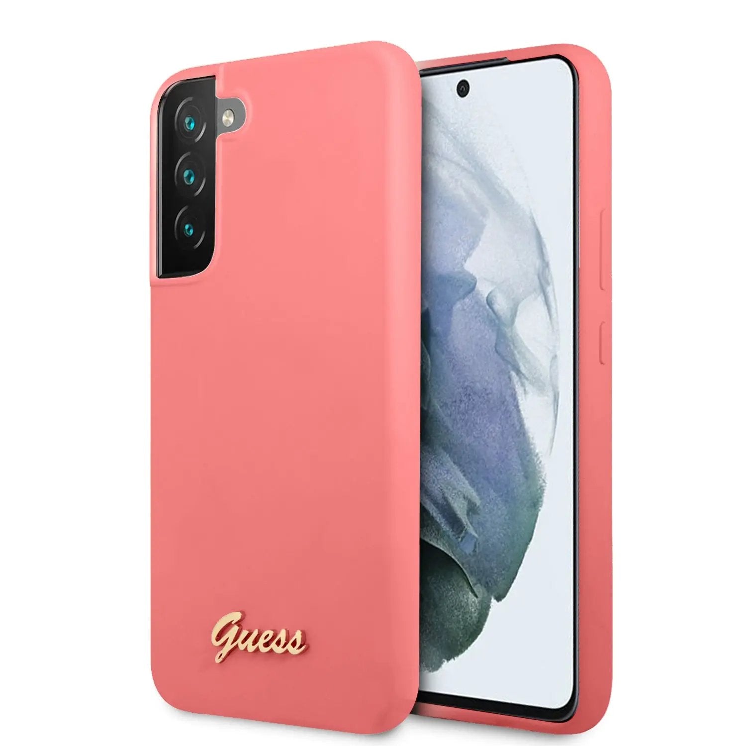 Guess “vintage Script Logo Collection” Σκληρη Θήκη Προστασίας Απο Σιλικόνη – Samsung Galaxy S22 (φουξια) – PhoneBazaar