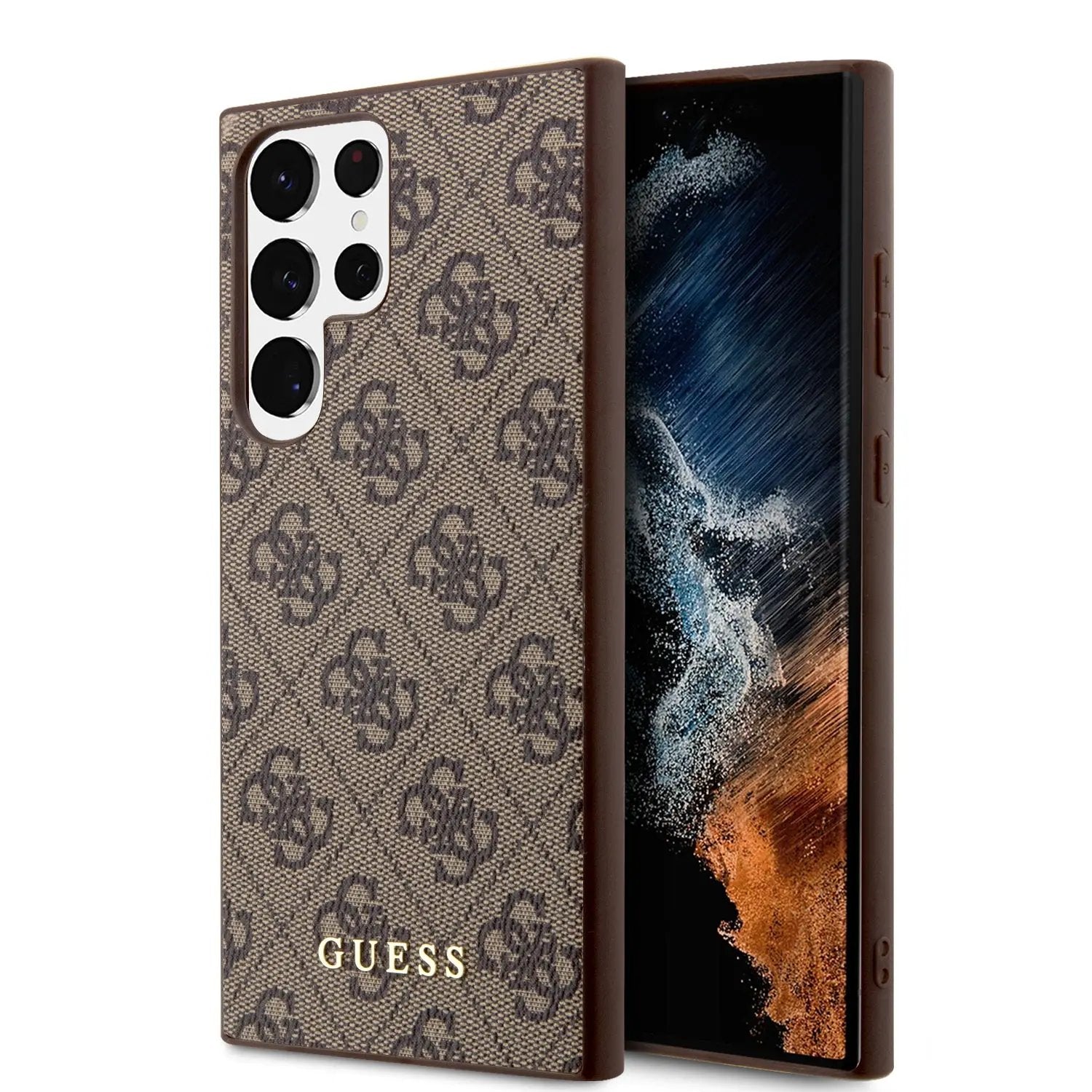 Guess “4g Logo Collection” Script Metal Logo Θήκη Προστασίας Απο Δερματινη – Samsung Galaxy S23 Ultra S918 (καφε) – PhoneBazaar