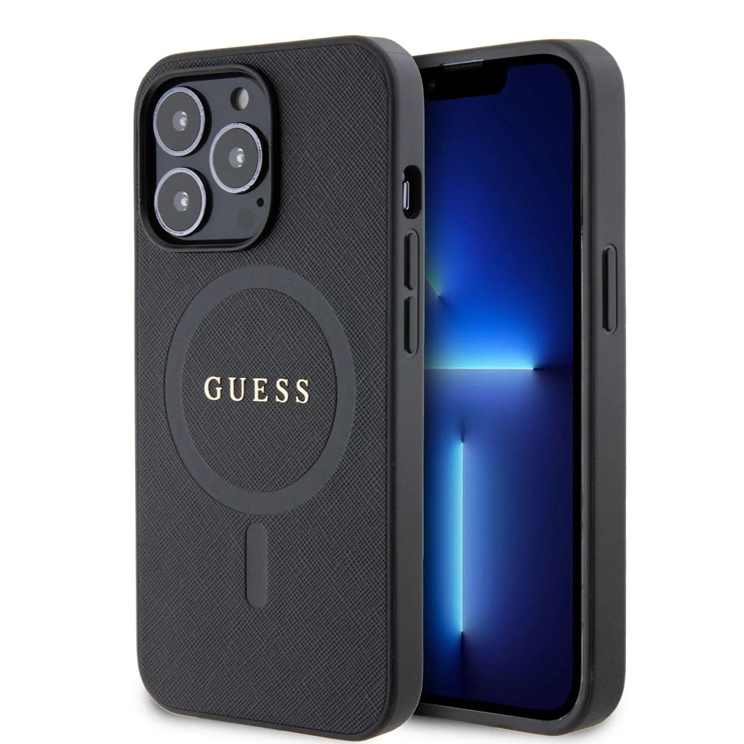 Guess Saffiano Hard Case Θήκη Προστασίας Απο Δερματινη – Iphone 13 Pro (μαυρο – Guhmp13lpsahmck) – PhoneBazaar
