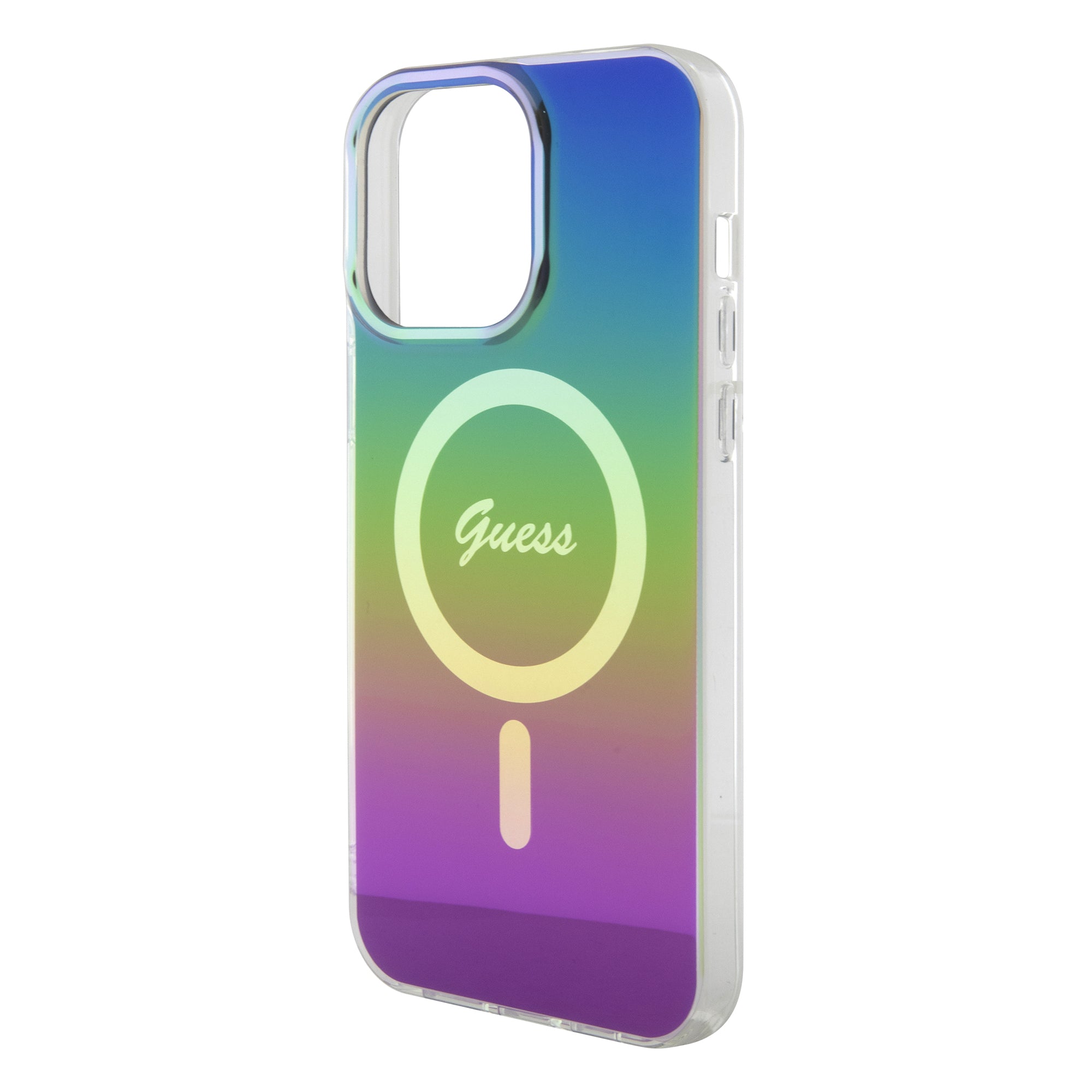 Guess Iridescent Magsafe Case Πολύχρωμη θήκη προστασίας από σκληρό πλαστικό – iPhone 15 Pro Max (Rainbow Black – GUHMP15XHITSK)