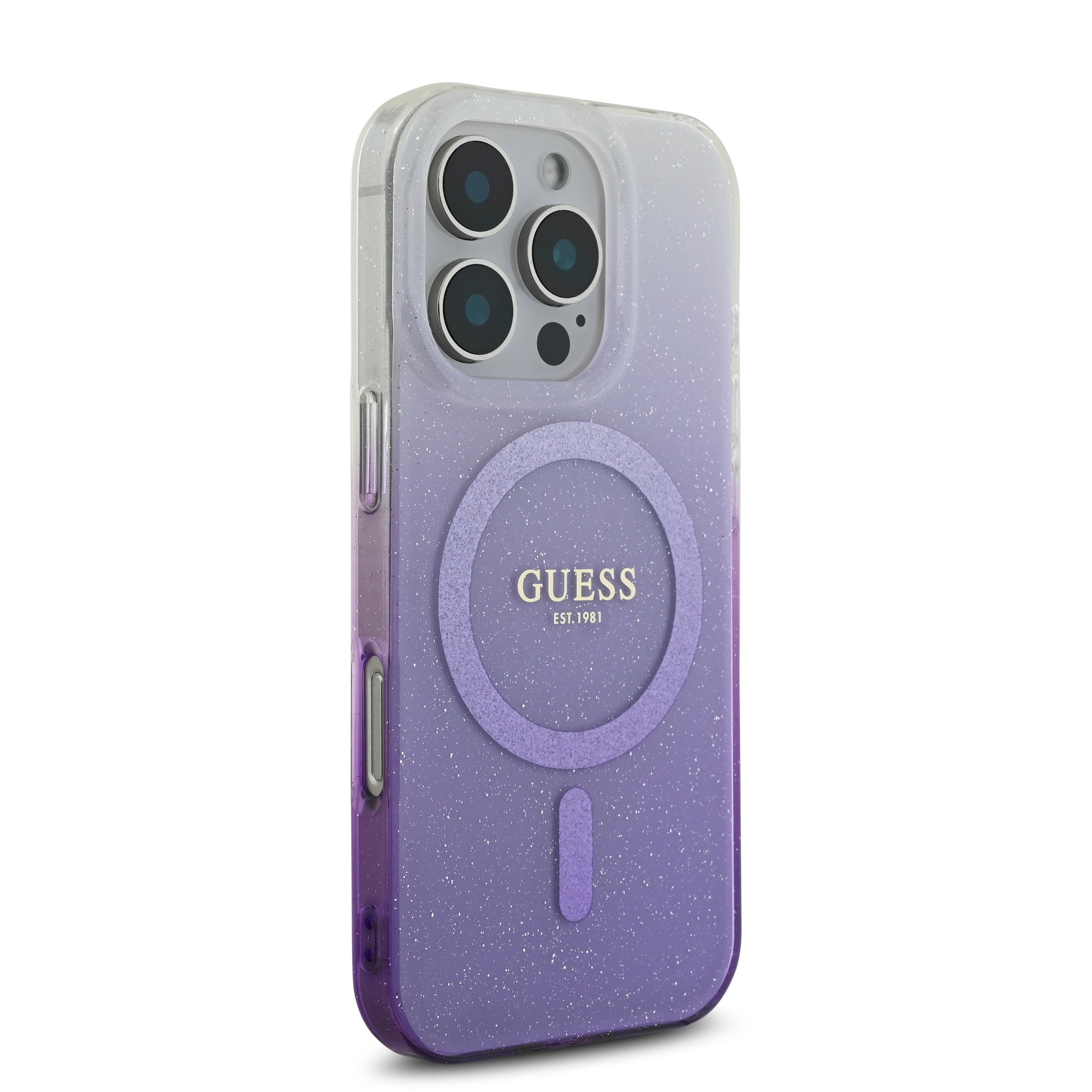 Guess Magsafe “Glitter Gradient” Hard Case Θήκη προστασίας από σκληρό πλαστικό – iPhone 16 Pro Max (Μωβ – GUHMP16XHGRCELU)