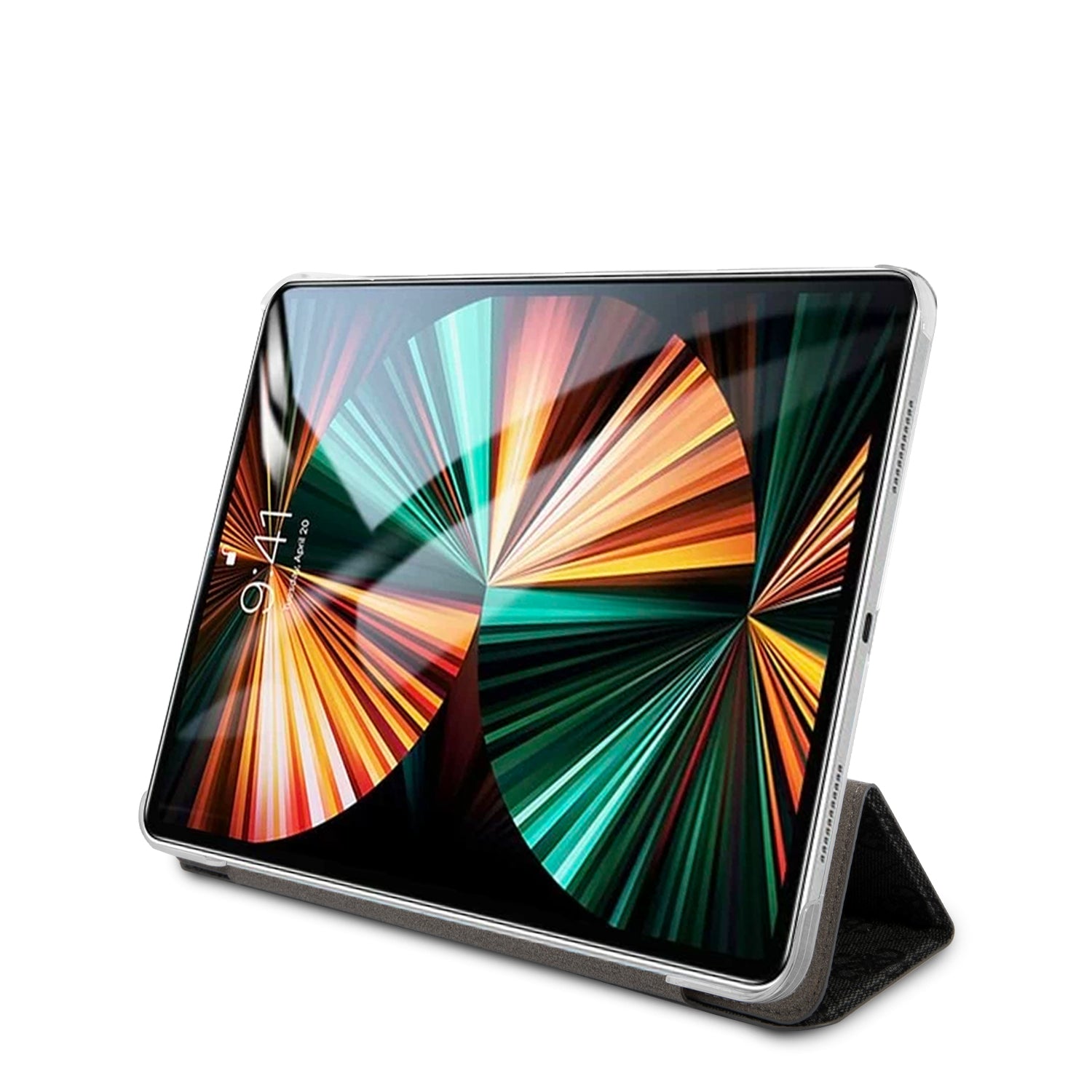 Guess 4G Logo Saffiano Collection Book Cover Θήκη κατάλληλη για Apple iPad Pro 2021 11" (Space Grey - GUIC11G4GFGR)