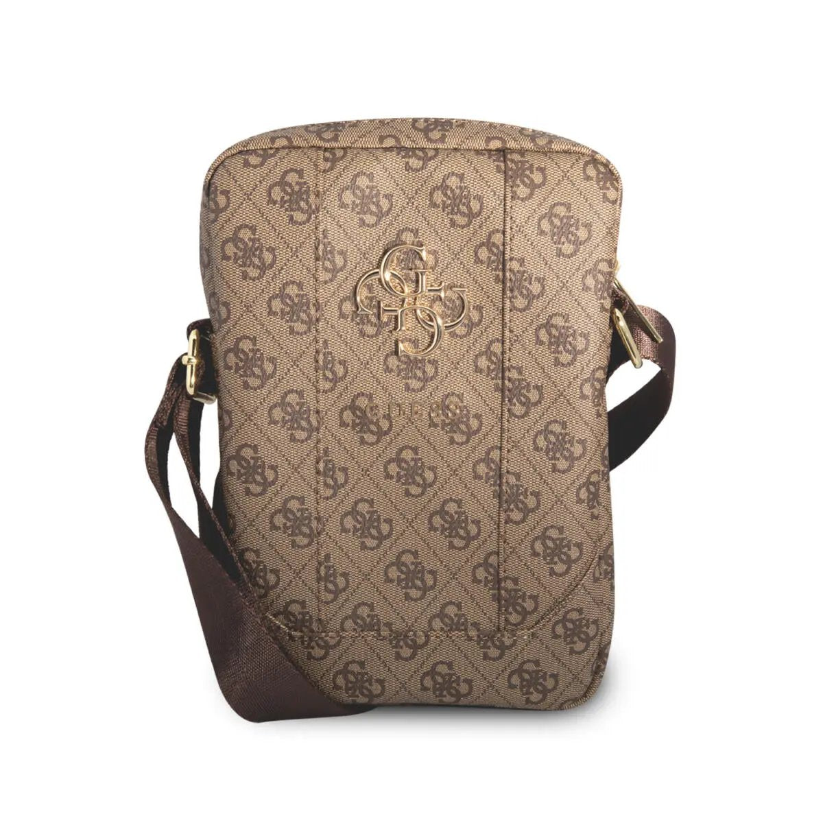 Guess 4G Big metal logo Tablet Bag για Τσαντάκι από δερματίνη κατάλληλο για tablet 10" (Brown για GUTB10G4GFBR) – PhoneBazaar
