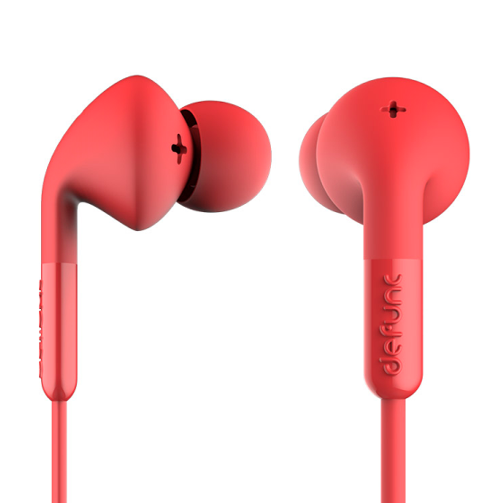 Defunc Plus Music In-ear Earbuds Ενσυρματα Ακουστικά Σε Κόκκινο Χρωμα – PhoneBazaar