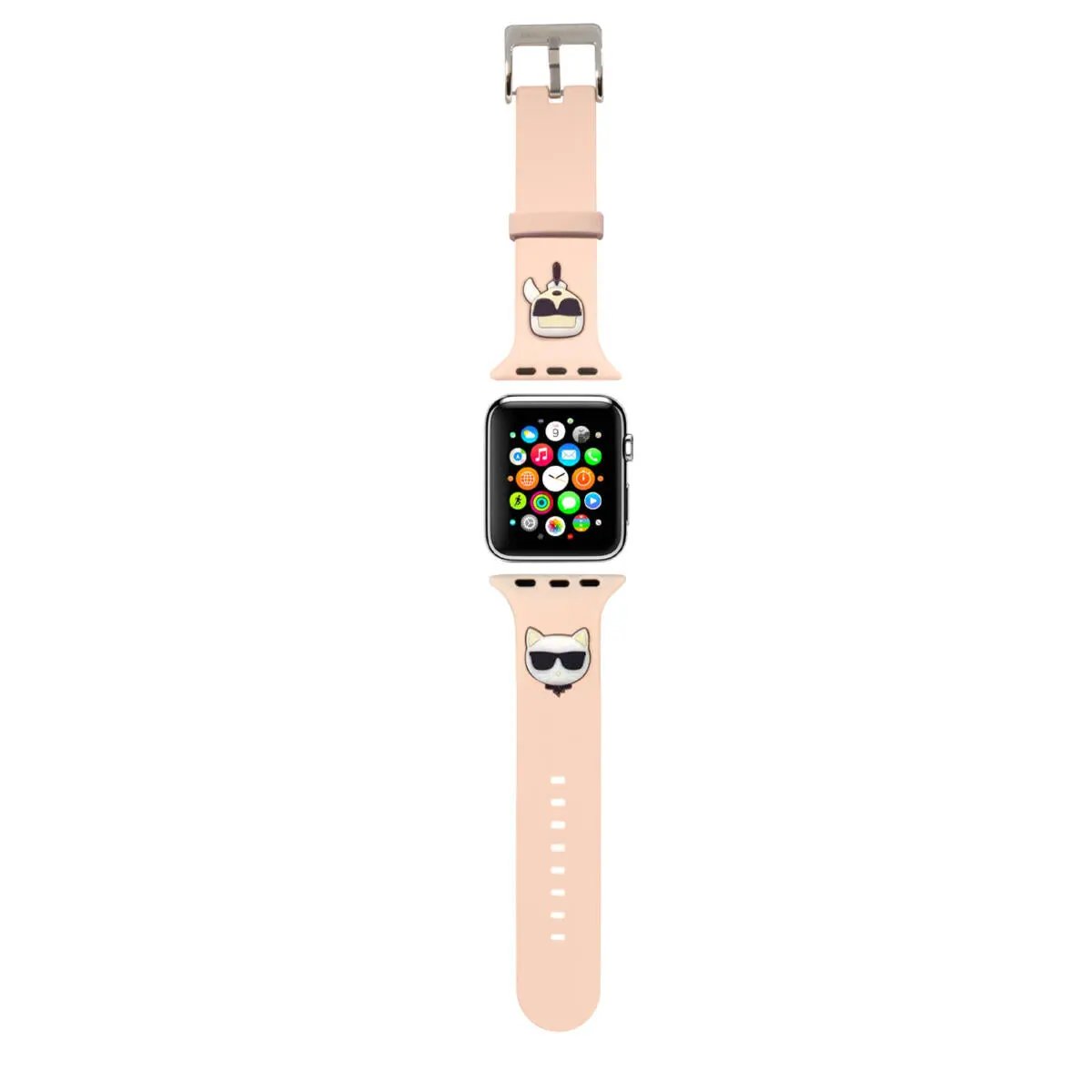 Karl Lagerfeld "Karl & Choupete's Head" Collection Λουράκι για Apple Watch 4/5/6/7/SE 38/40/41mm (Ροζ για KLAWMSLCKP) – PhoneBazaar