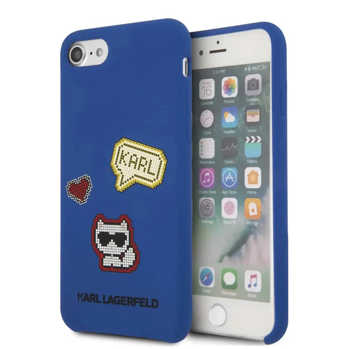 Karl Lagerfeld Liquid Silicone "pixel Choupette" Case Θήκη Προστασίας Απο Σιλικόνη Για Iphone 7/8/se (blue – Klhci8pixslbl) – PhoneBazaar