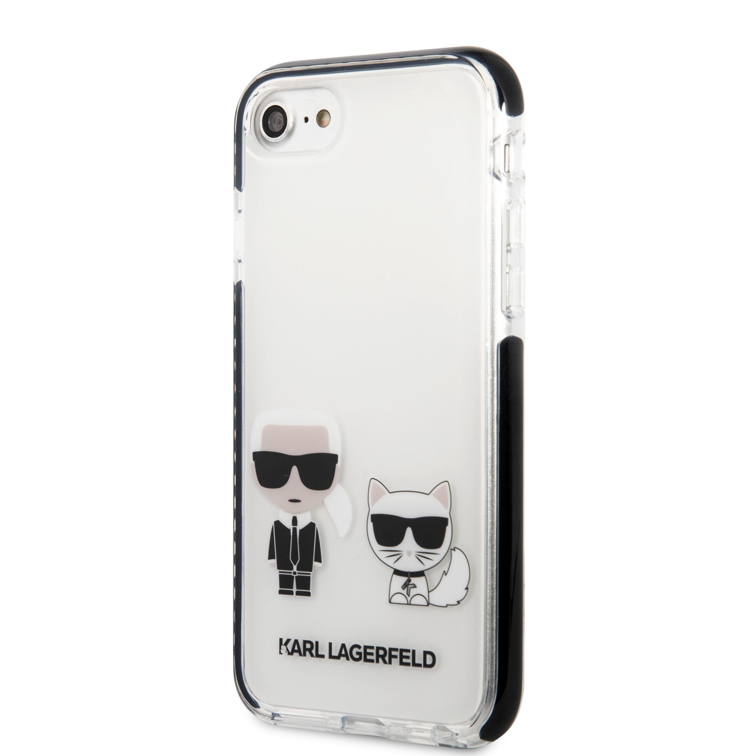 Karl Lagerfeld Ikonik Case “Karl & Choupette” Θήκη προστασίας από σκληρό πλαστικό – iPhone 7/8/SE (Λευκό – KLHCI8TPEKCW)
