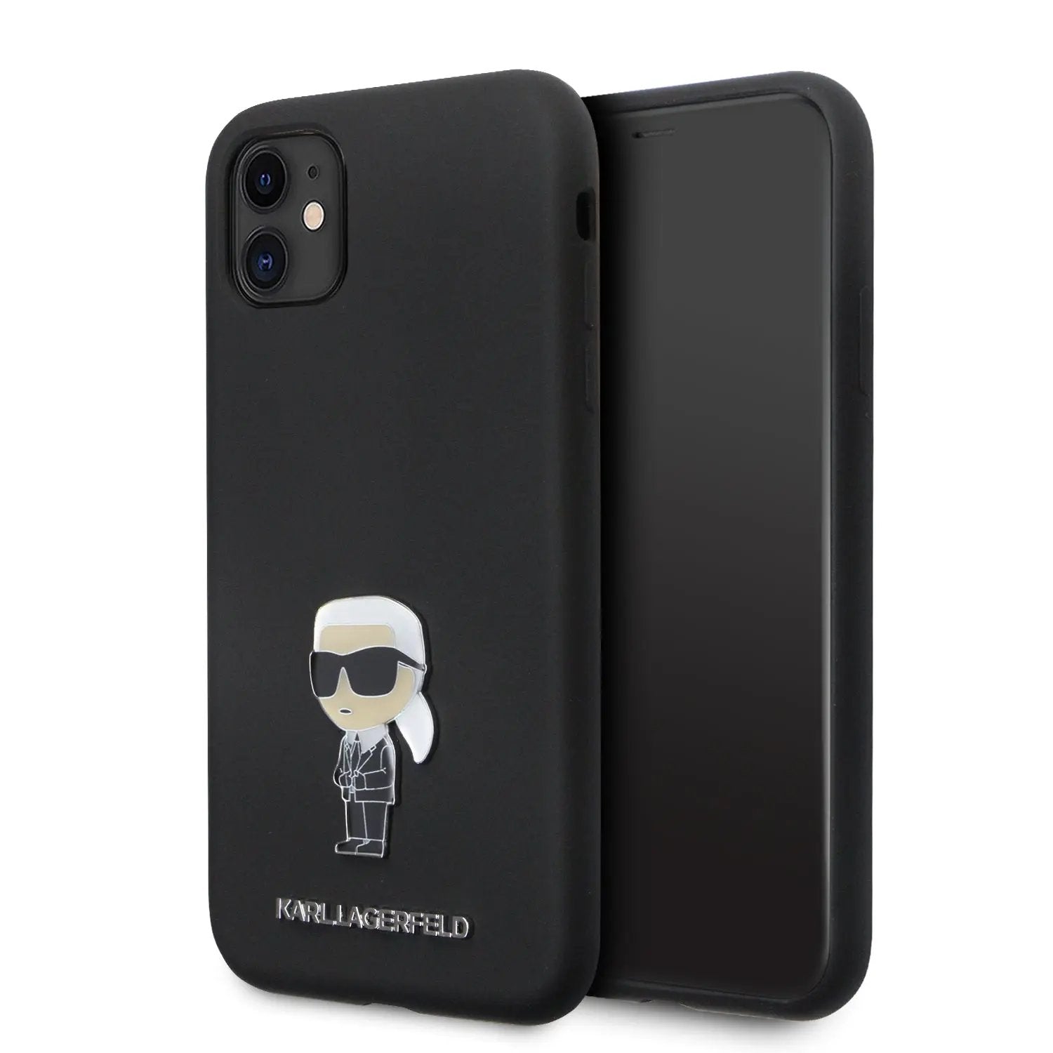 Karl Lagerfeld Ikonik Metal Pin Hard Case Θήκη Προστασίας Απο Σιλικόνη – Iphone 11 (black – Klhcn61smhknpk) – PhoneBazaar