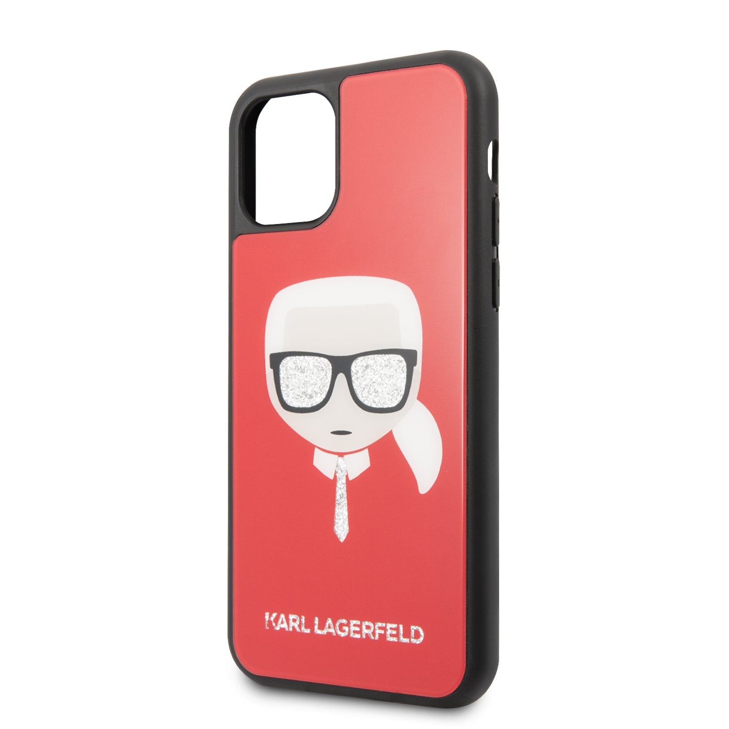 Karl Lagerfeld "Glitter Head" Double Layer Hard Case Θήκη προστασίας – iPhone 11 Pro Max (Red – KLHCN65DLHRE)