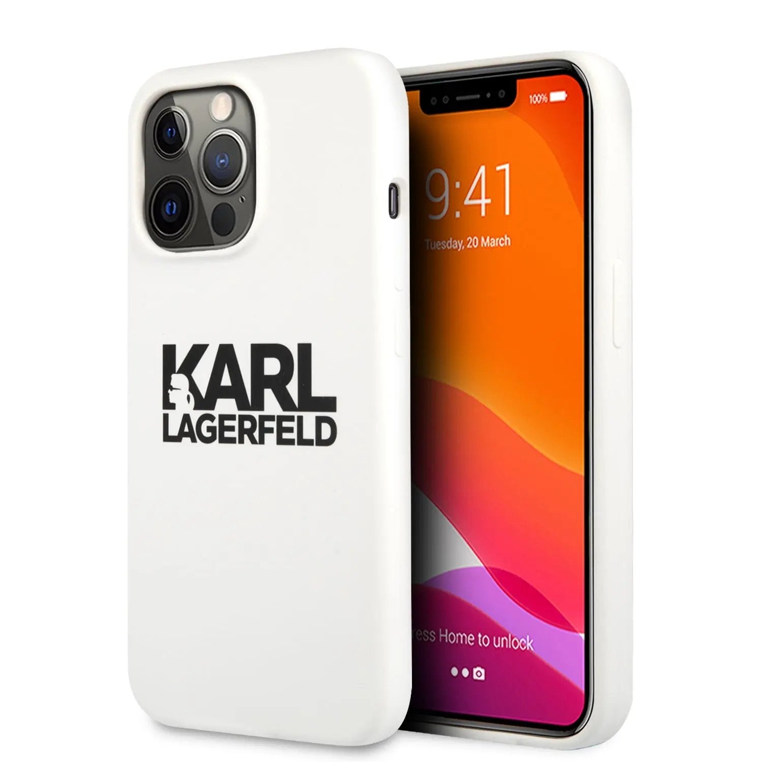 Karl Lagerfeld Hard Case Stack Logo Back Θήκη προστασίας – iPhone 13 Pro (White) – PhoneBazaar