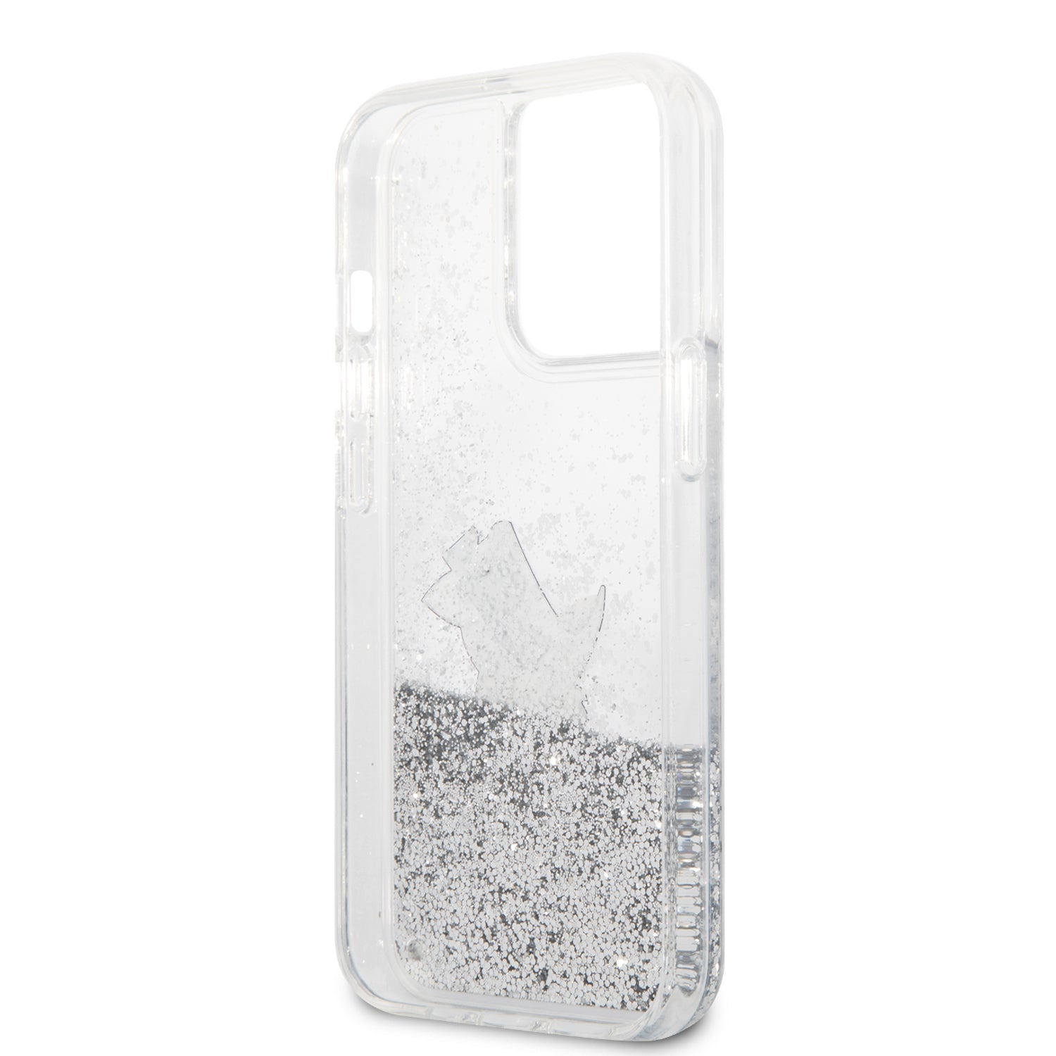 Karl Lagerfeld "Choupette Fun" Hard Case Θήκη προστασίας από σιλικόνη – iPhone 13 Pro Max (Clear/Glitter Silver)