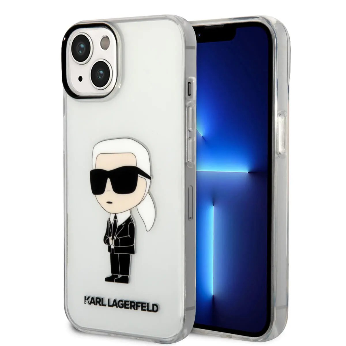 Karl Lagerfeld Ikonik Back Cover Case Karl Διάφανη θήκη προστασίας από TPU / PC – iPhone 14 Plus (Clear) – PhoneBazaar