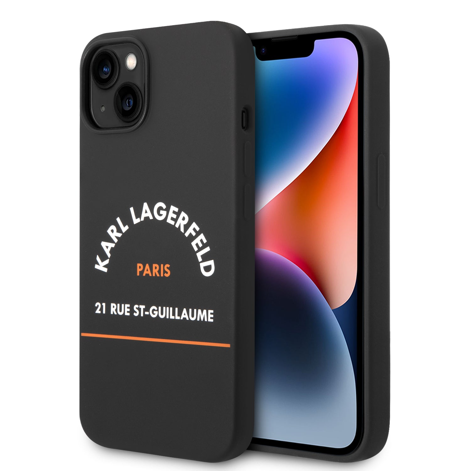 Karl Lagerfeld “Rue St.Guillaume Logo Collection” Hard Case Θήκη προστασίας από σιλικόνη – iPhone 14 Plus (Μαύρο – KLHCP14MSRSGHLK) – PhoneBazaar