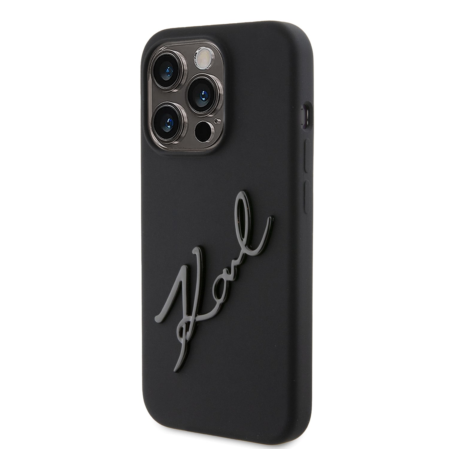 Karl Lagerfeld “Karl Script Logo” Hard Case Θήκη προστασίας από σιλικόνη – iPhone 15 Pro (Black – KLHCP15LSKSBMCK)