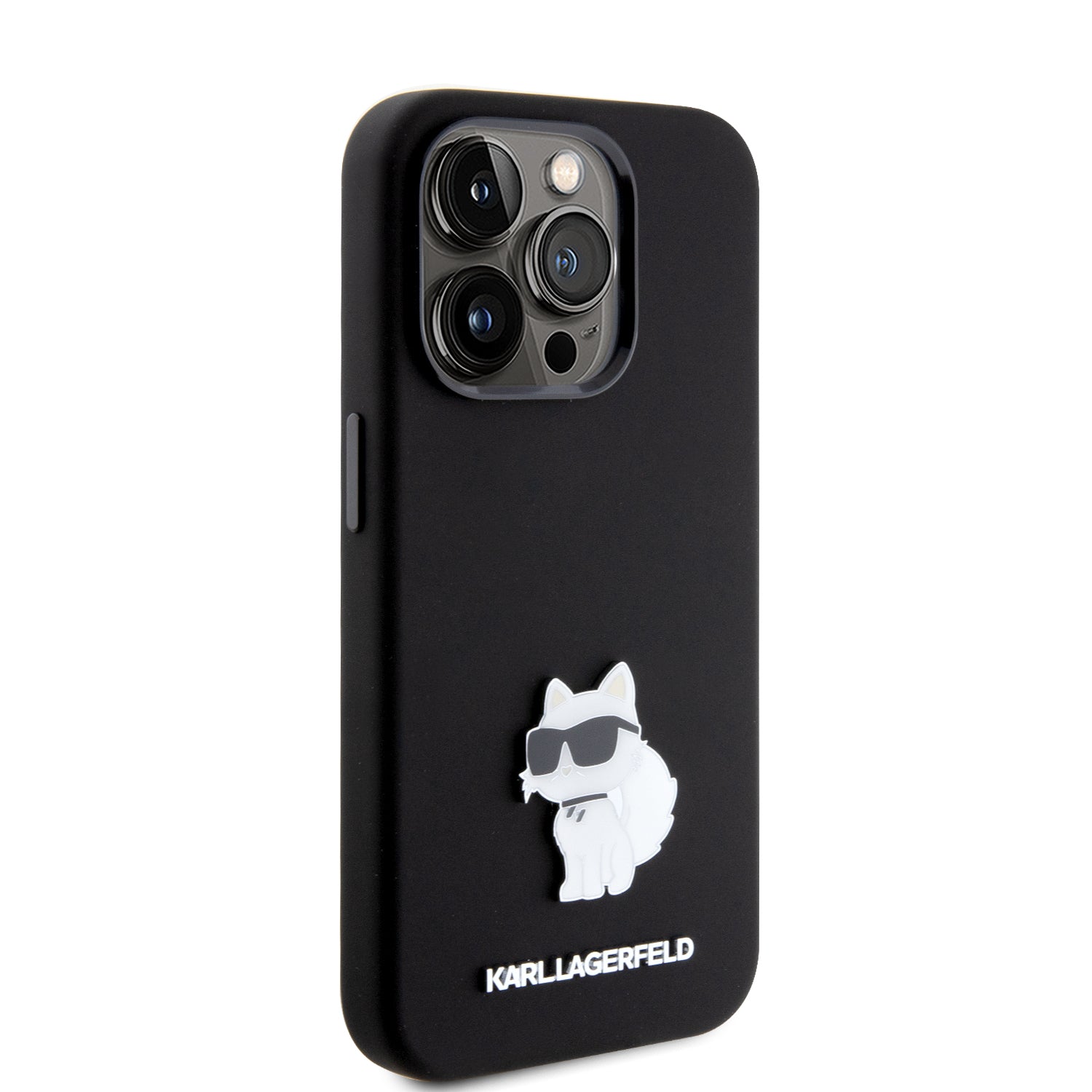 Karl Lagerfeld Choupette Metal Pin Hard Case Θήκη προστασίας από σιλικόνη – iPhone 15 Pro (Black – KLHCP15LSMHCNPK)