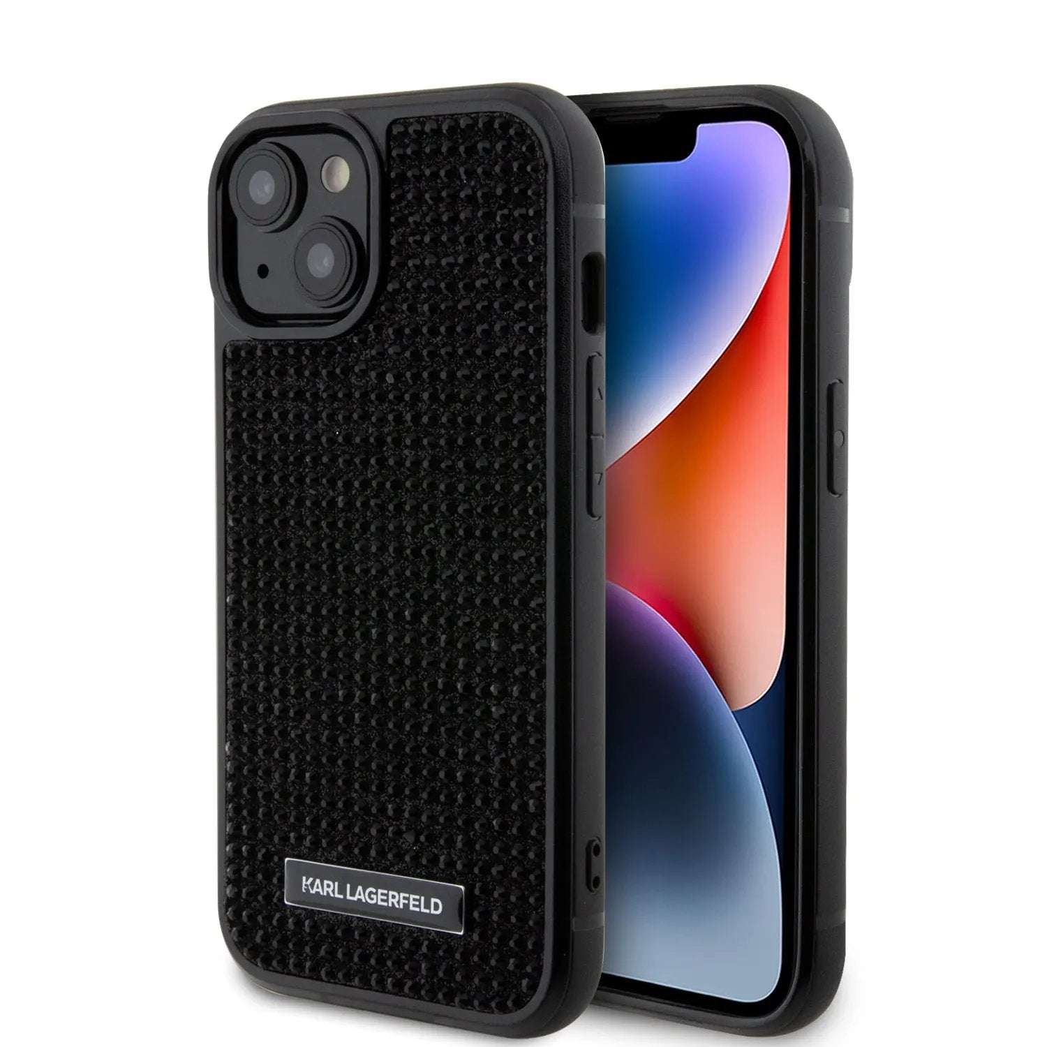 Karl Lagerfeld “rhinestones Metal Plate Logo Collection” Θήκη Προστασίας Για Iphone 15 (μαυρο – Klhcp15shdsplk) – PhoneBazaar
