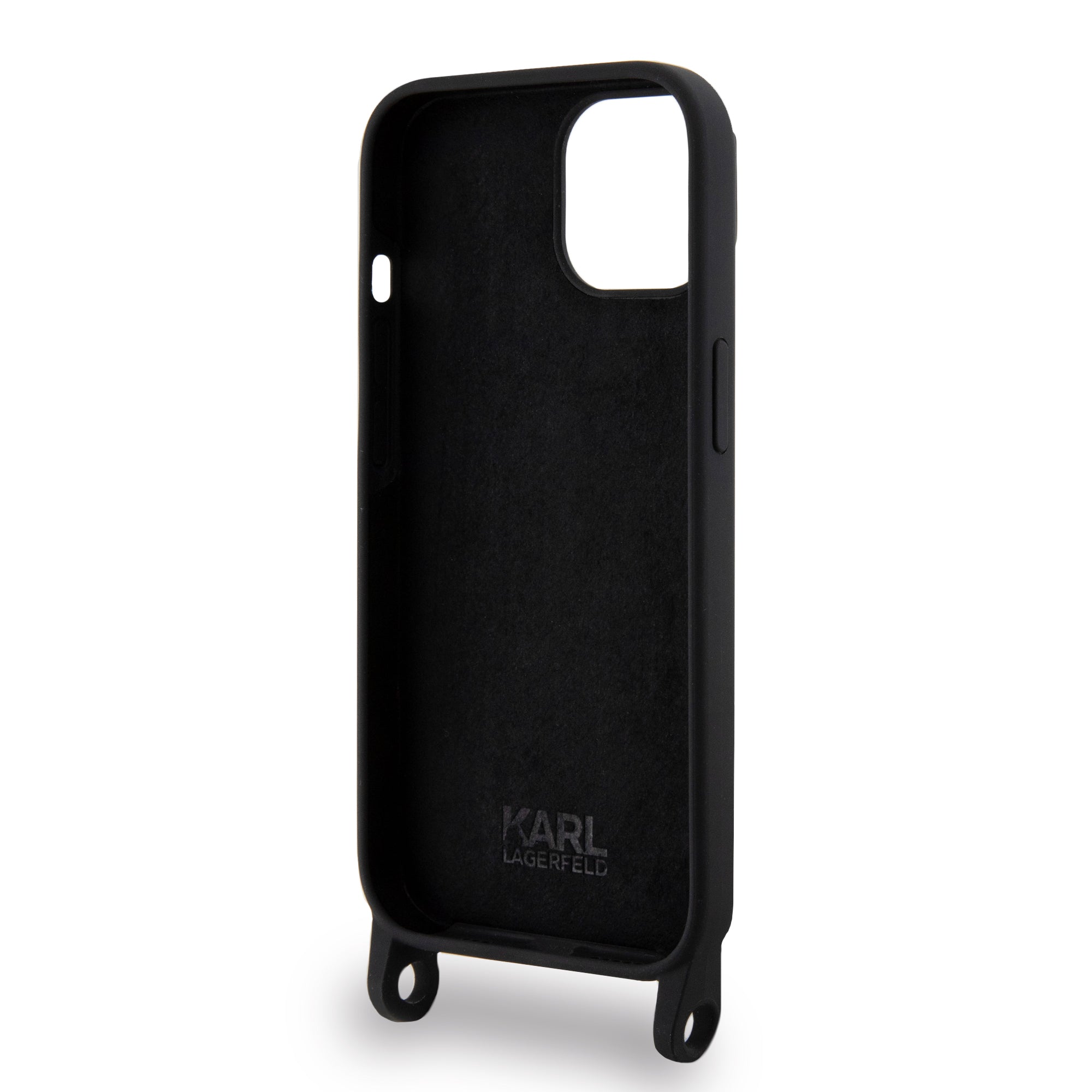 Karl Lagerfeld Crossbody Ikonik Hard Case Θήκη προστασίας από σιλικόνη – iPhone 15 (Black – KLHCP15SSCBSKNK)