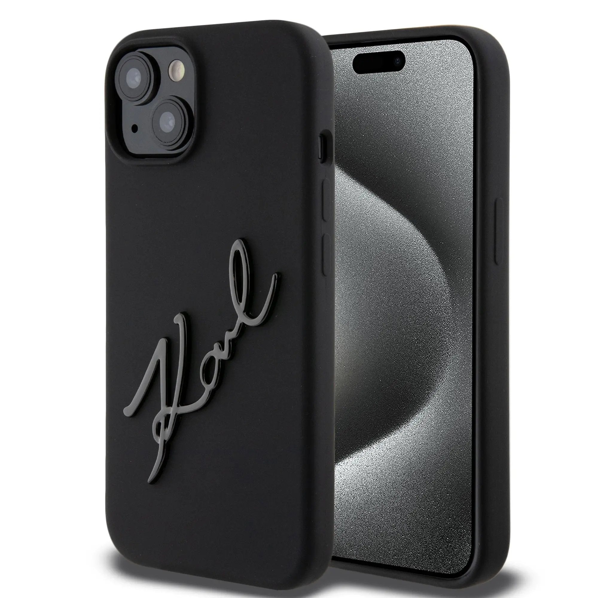 Karl Lagerfeld "karl Script Logo" Hard Case Θήκη Προστασίας Απο Σιλικόνη – Iphone 15 (black – Klhcp15ssksbmck) – PhoneBazaar