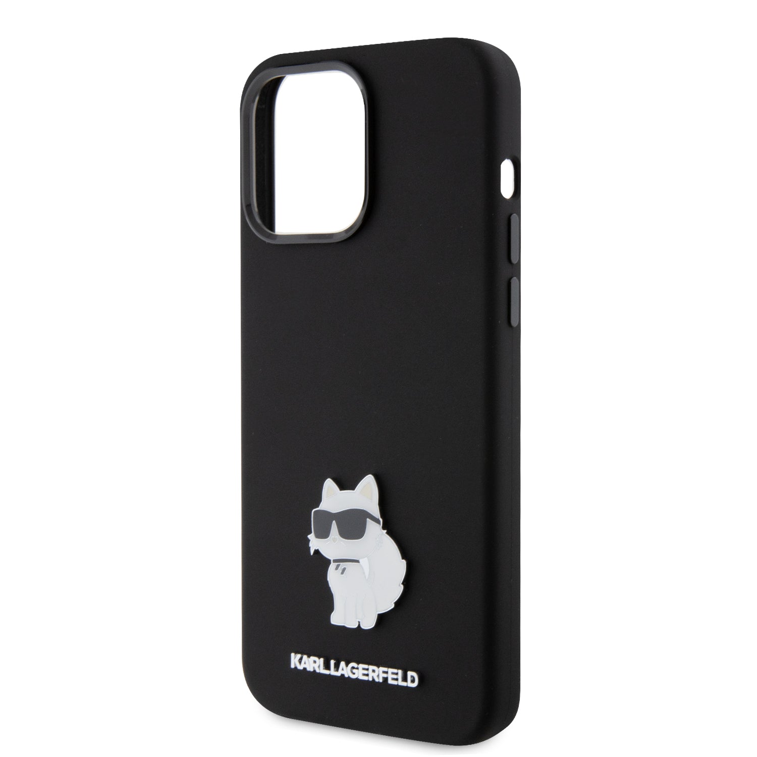 Karl Lagerfeld Choupette Metal Pin Hard Case Θήκη προστασίας από σιλικόνη – iPhone 15 Pro Max (Black – KLHCP15XSMHCNPK)