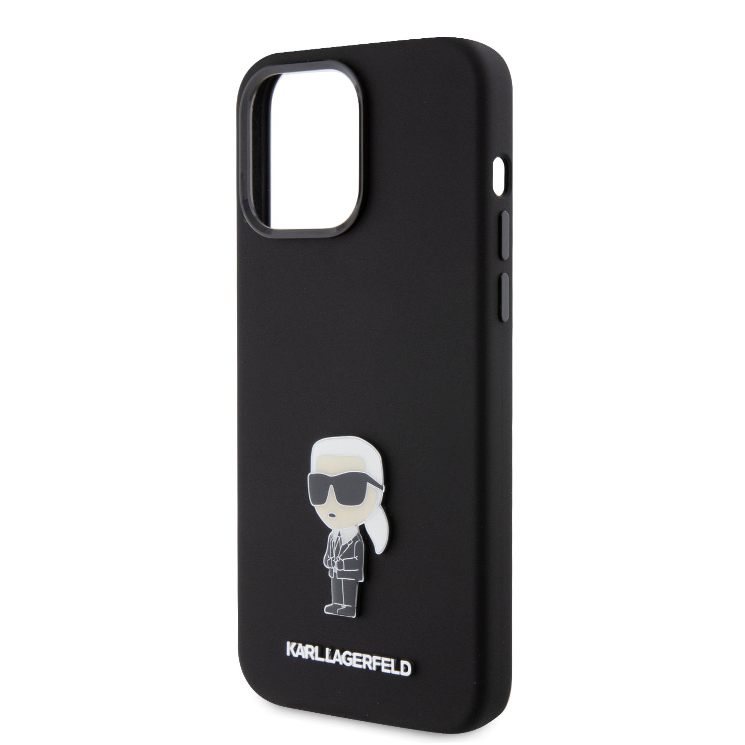 Karl Lagerfeld Ikonik Metal Pin Hard Case Θήκη προστασίας από σιλικόνη – iPhone 15 Pro Max (Black – KLHCP15XSMHKNPK)