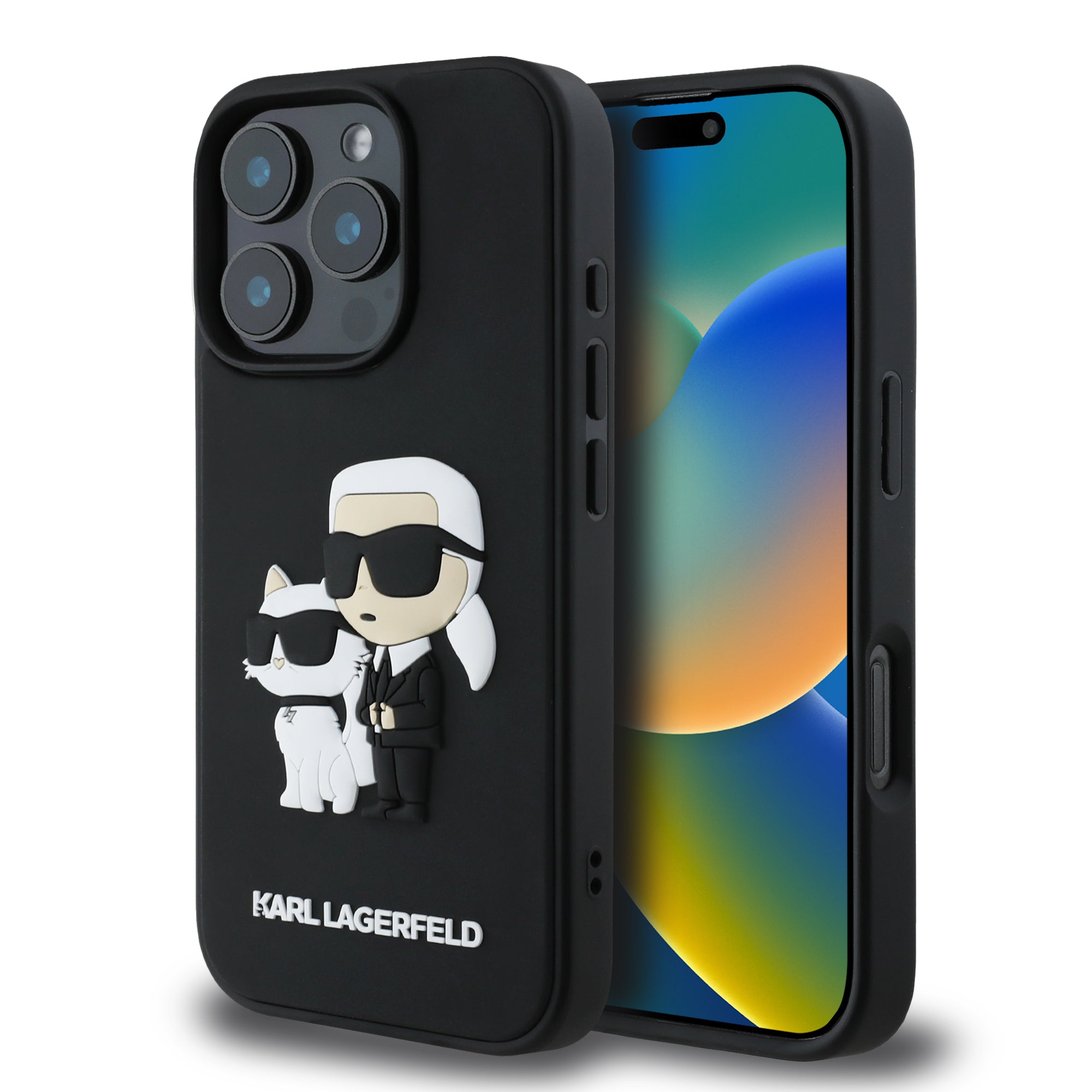 Karl Lagerfeld 3d Rubber Case Karl + Choupette Θήκη Προστασίας Απο Σιλικόνη – Iphone 16 Pro (μαυρο – Klhcp16l3drkcnk) – PhoneBazaar