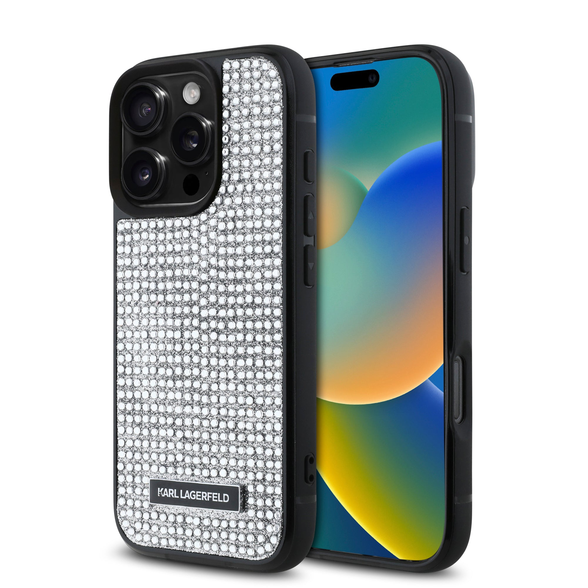 Karl Lagerfeld “rhinestones Metal Plate Logo Collection” Θήκη Προστασίας Για Iphone 16 Pro (ασημι – Klhcp16lhdsplg) – PhoneBazaar