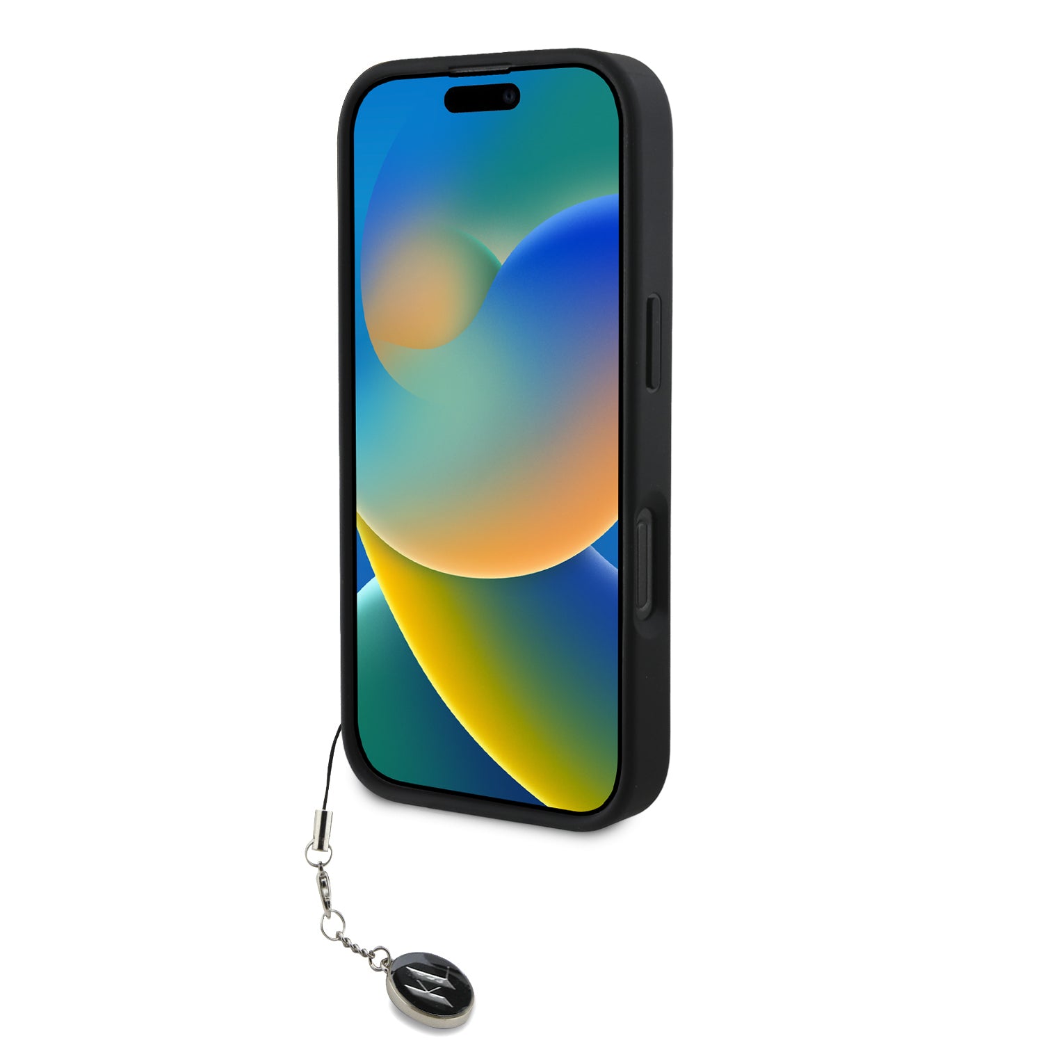 Karl Lagerfeld “Rhinestones and Charm” Θήκη προστασίας από για iPhone 16 Pro με κρεμαστό στολίδι (Μαύρο – KLHCP16LPSAKDGCK)