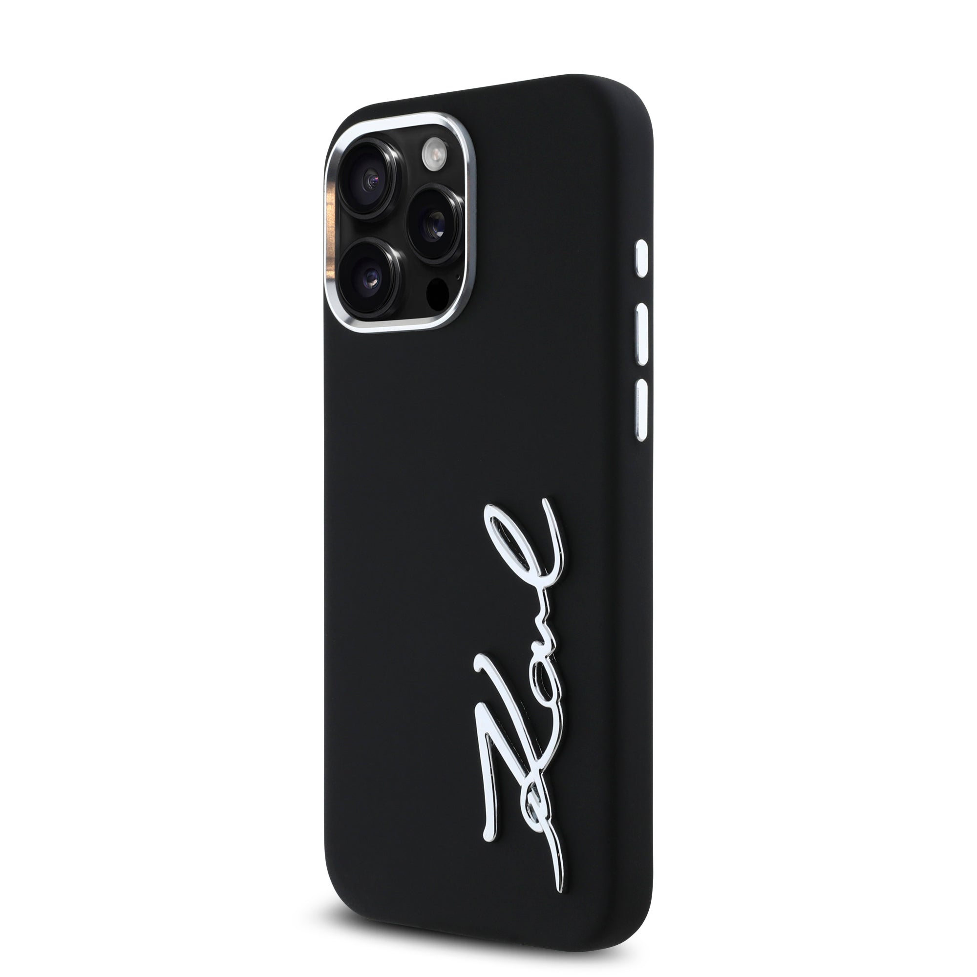 Karl Lagerfeld “Signature Metal Logo Collection” Hard Case Θήκη προστασίας από σιλικόνη – iPhone 16 Pro (Μαύρο – KLHCP16LSCMSMVK)