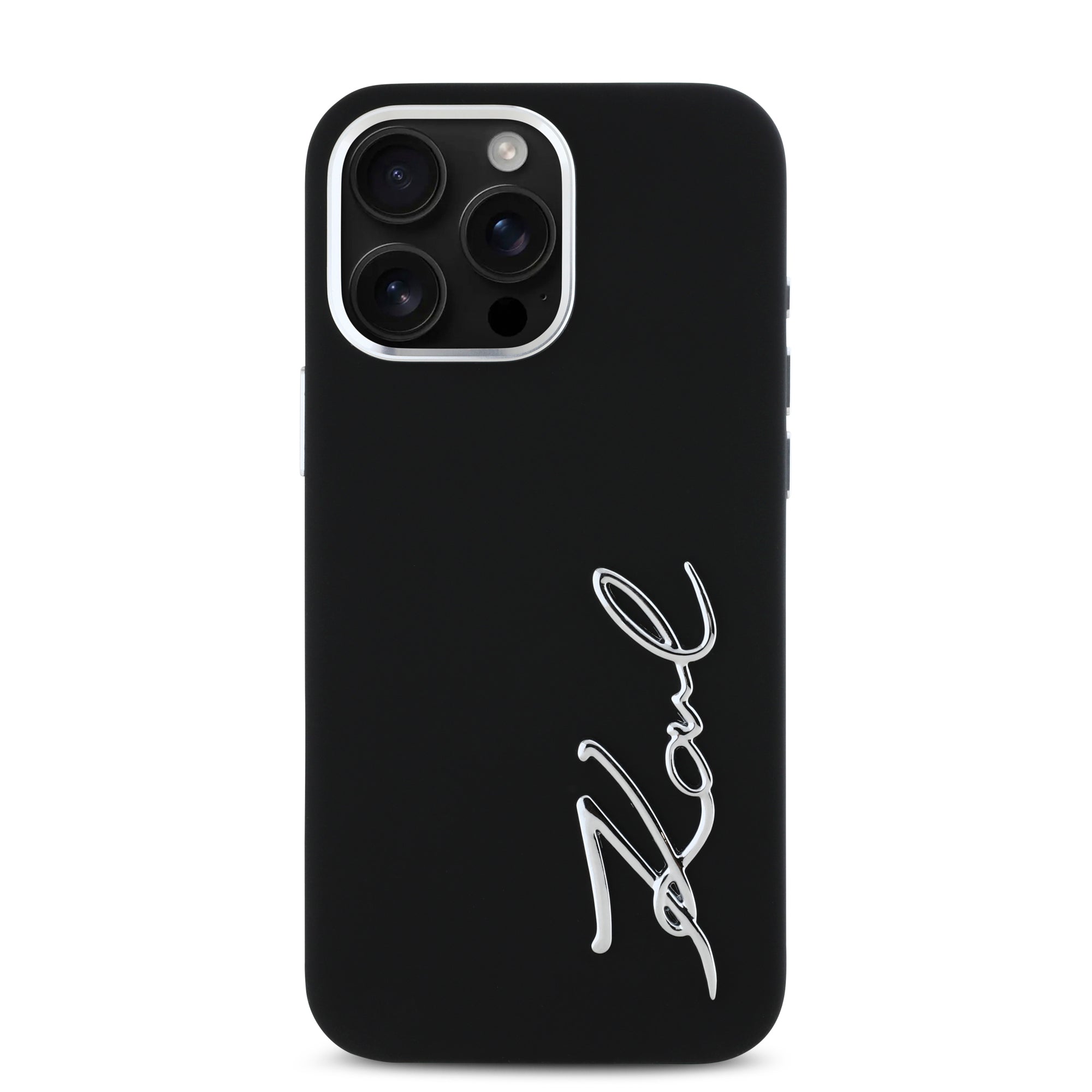 Karl Lagerfeld “Signature Metal Logo Collection” Hard Case Θήκη προστασίας από σιλικόνη – iPhone 16 Pro (Μαύρο – KLHCP16LSCMSMVK)