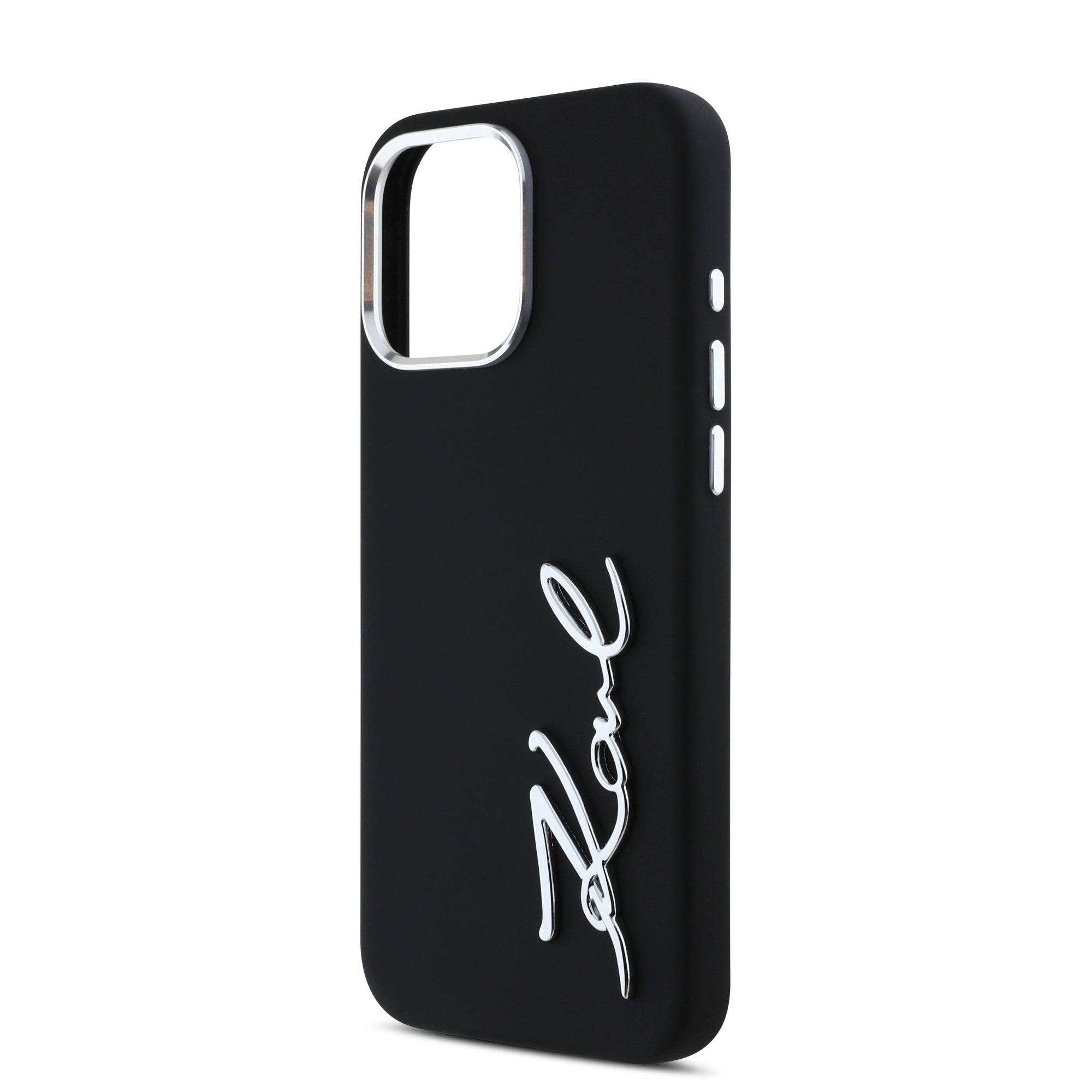 Karl Lagerfeld “Signature Metal Logo Collection” Hard Case Θήκη προστασίας από σιλικόνη – iPhone 16 Pro (Μαύρο – KLHCP16LSCMSMVK)
