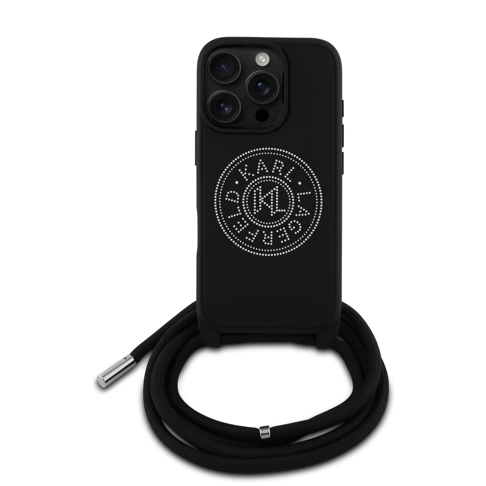 Karl Lagerfeld 3D Raised Round Logo Crossbody Case Θήκη προστασίας από σκληρό πλαστικό – iPhone 16 Pro Max (Μαύρο – KLHCP16X3DRKLCPCH)