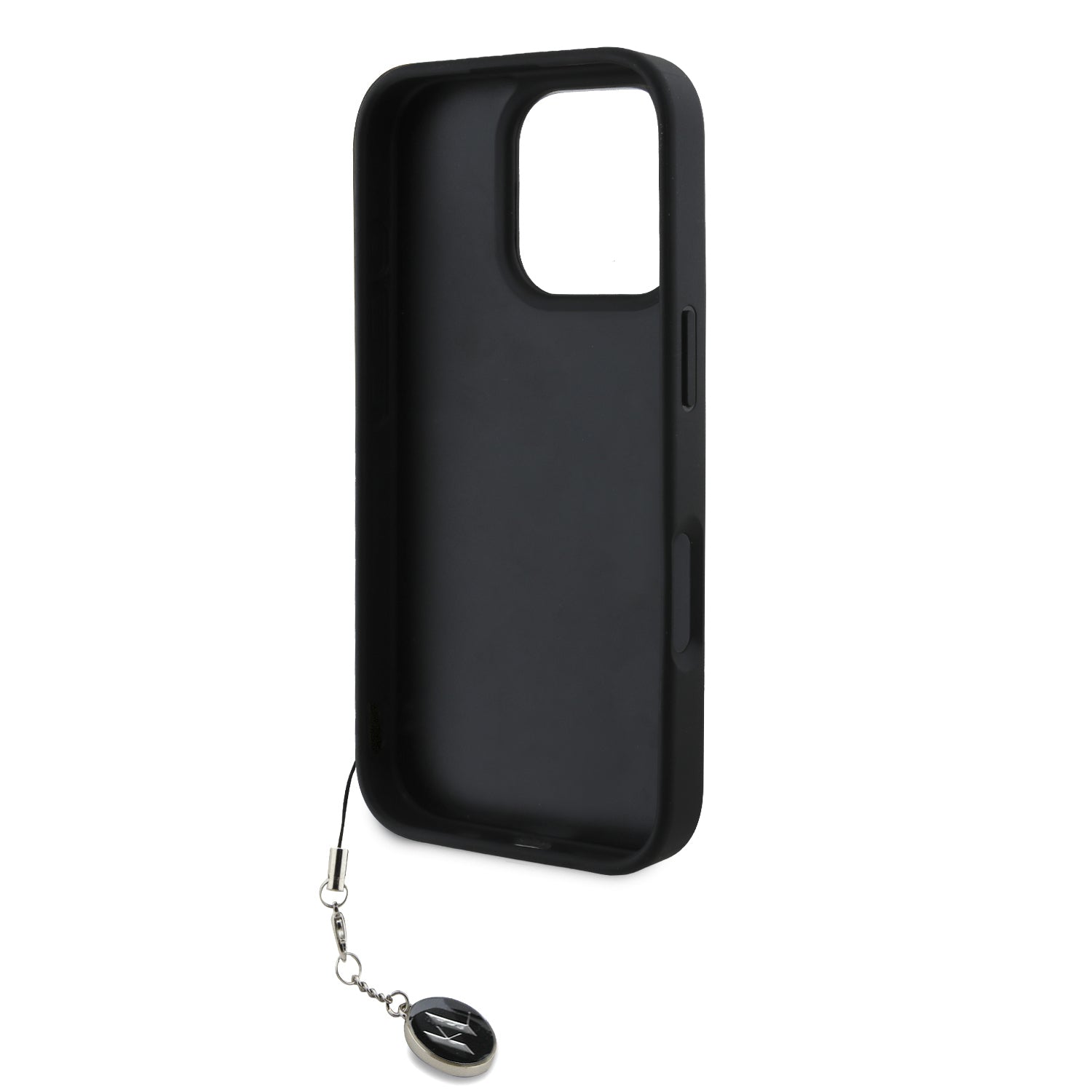 Karl Lagerfeld “Rhinestones and Charm” Θήκη προστασίας από για iPhone 16 Pro Max με κρεμαστό στολίδι (Μαύρο – KLHCP16XPSAKDGCK)