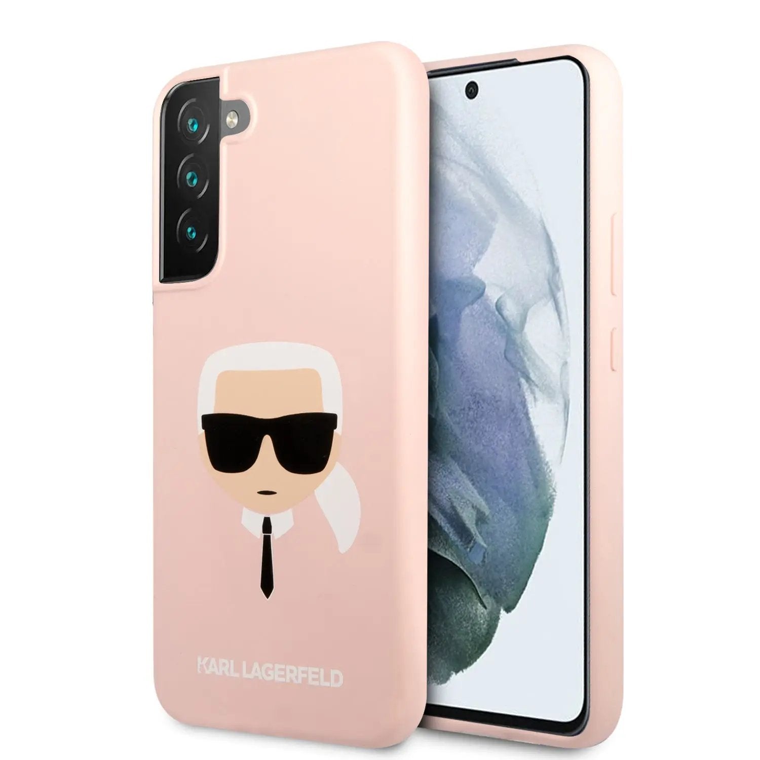 Karl Lagerfeld Saffiano Leather Hard Case Karl's Head Θήκη προστασίας από σιλικόνη – Samsung Galaxy S22 Plus (ροζ για KLHCS22MSLKHPI) – PhoneBazaar
