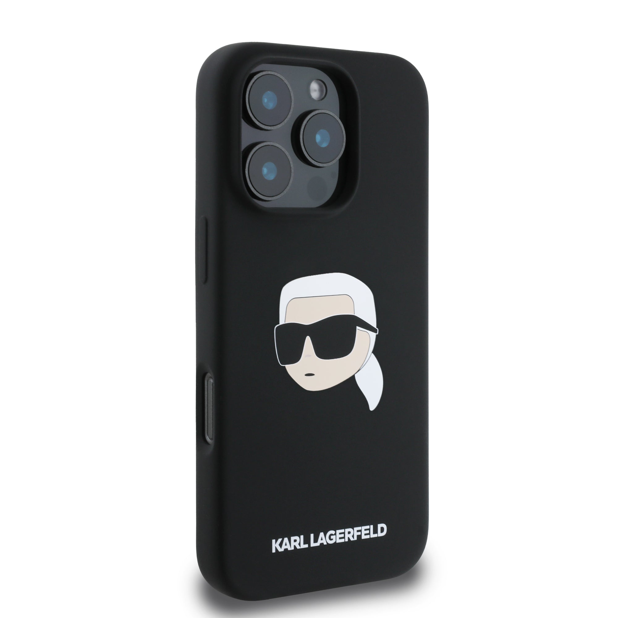 Karl Lagerfeld Magsafe Karl's Head Print Case Θήκη προστασίας από σιλικόνη – iPhone 16 Pro (Μαύρο – KLHMP16LSKHPPLK)