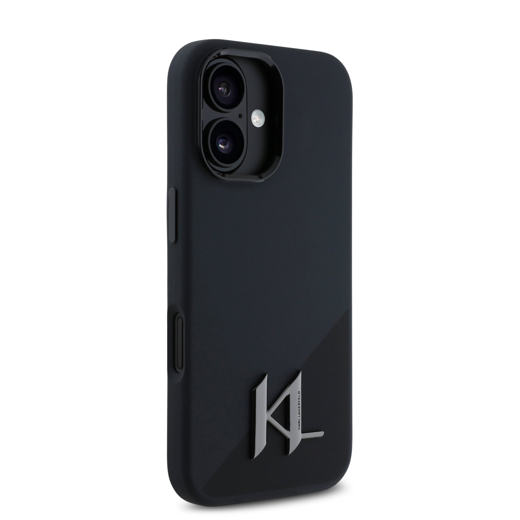 Karl Lagerfeld MagSafe Initial Metal Logo Silicone Case Θήκη προστασίας από σιλικόνη – iPhone 16 (Μαύρο – KLHMP16SSCMKMPCK)