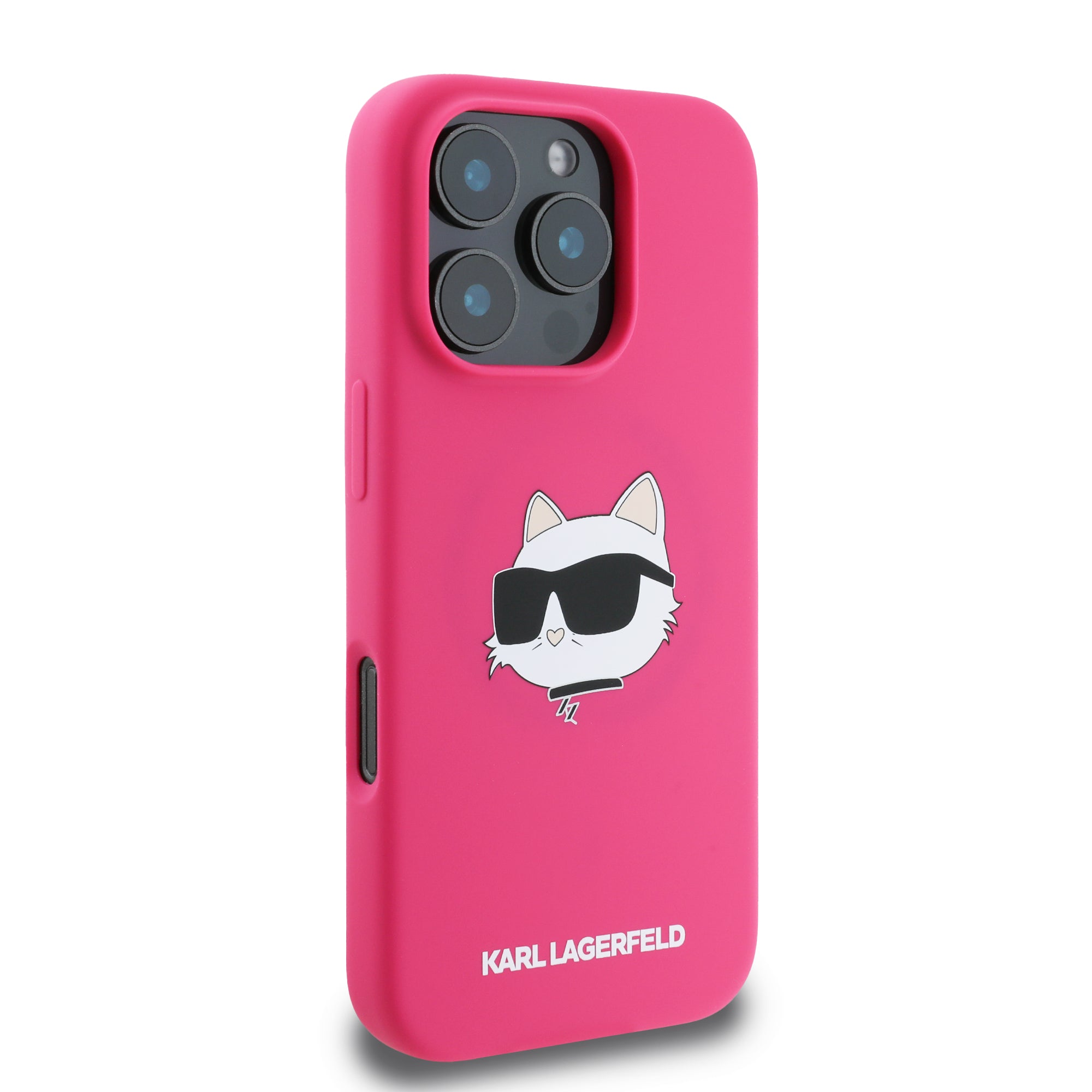 Karl Lagerfeld Magsafe Silicone Case "Choupette's Head" Θήκη προστασίας από σιλικόνη – iPhone 16 Pro Max (Fuchsia – KLHMP16XSCHPPLF)