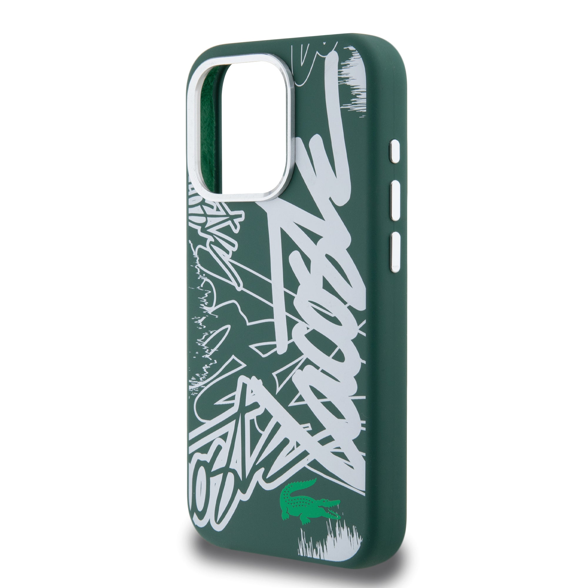 Lacoste Graffiti Hard Case Θήκη προστασίας από Liquid σιλικόνη για iPhone 15 Pro (Πράσινο/Λευκό– LCHCP15LGRAH)