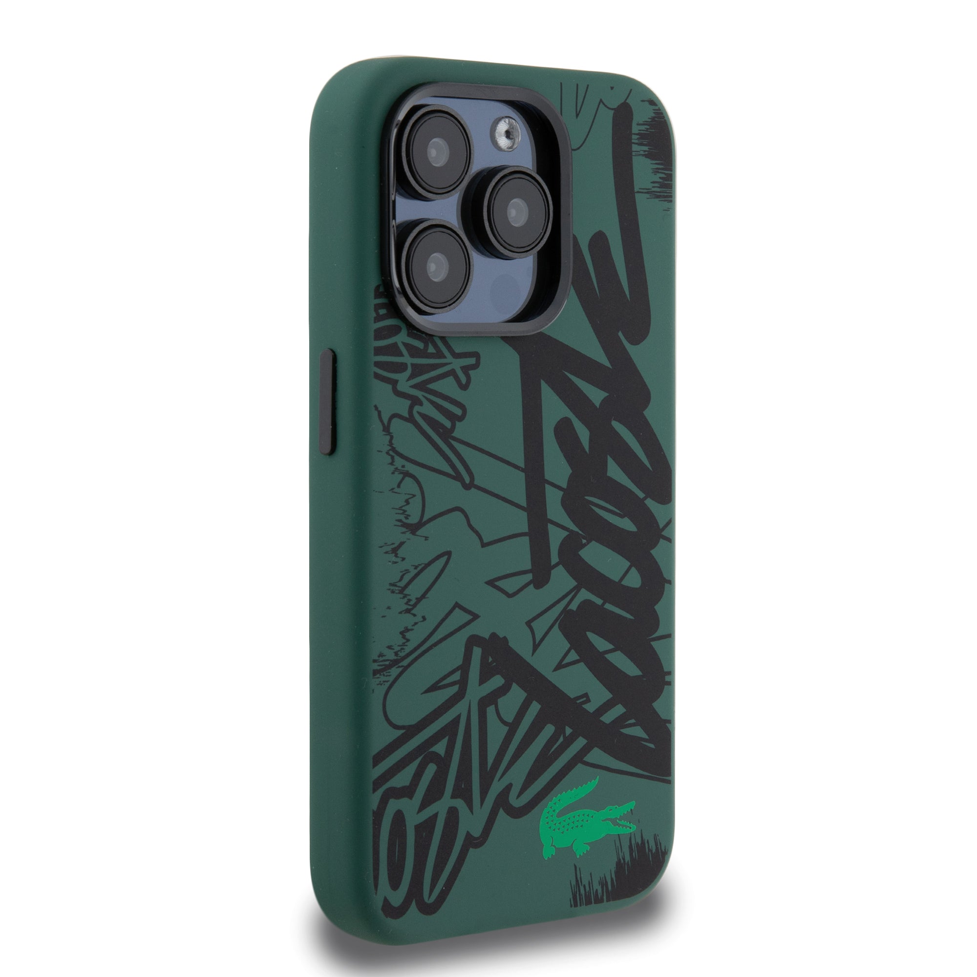 Lacoste Graffiti Hard Case Θήκη προστασίας από Liquid σιλικόνη για iPhone 15 Pro (Πράσινο/Μαύρο)