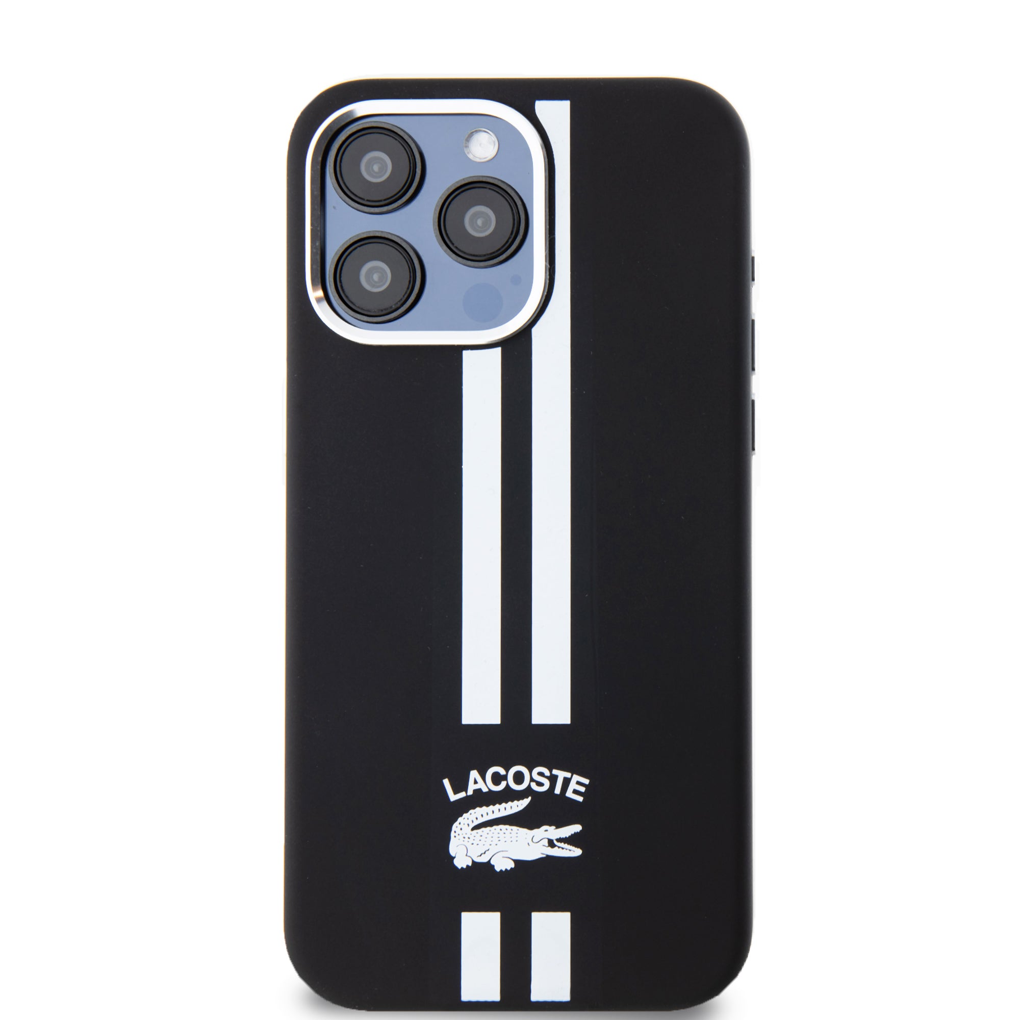Lacoste Stripes Hard Case Θήκη προστασίας από Liquid σιλικόνη για iPhone 15 Pro Max (Λευκό)
