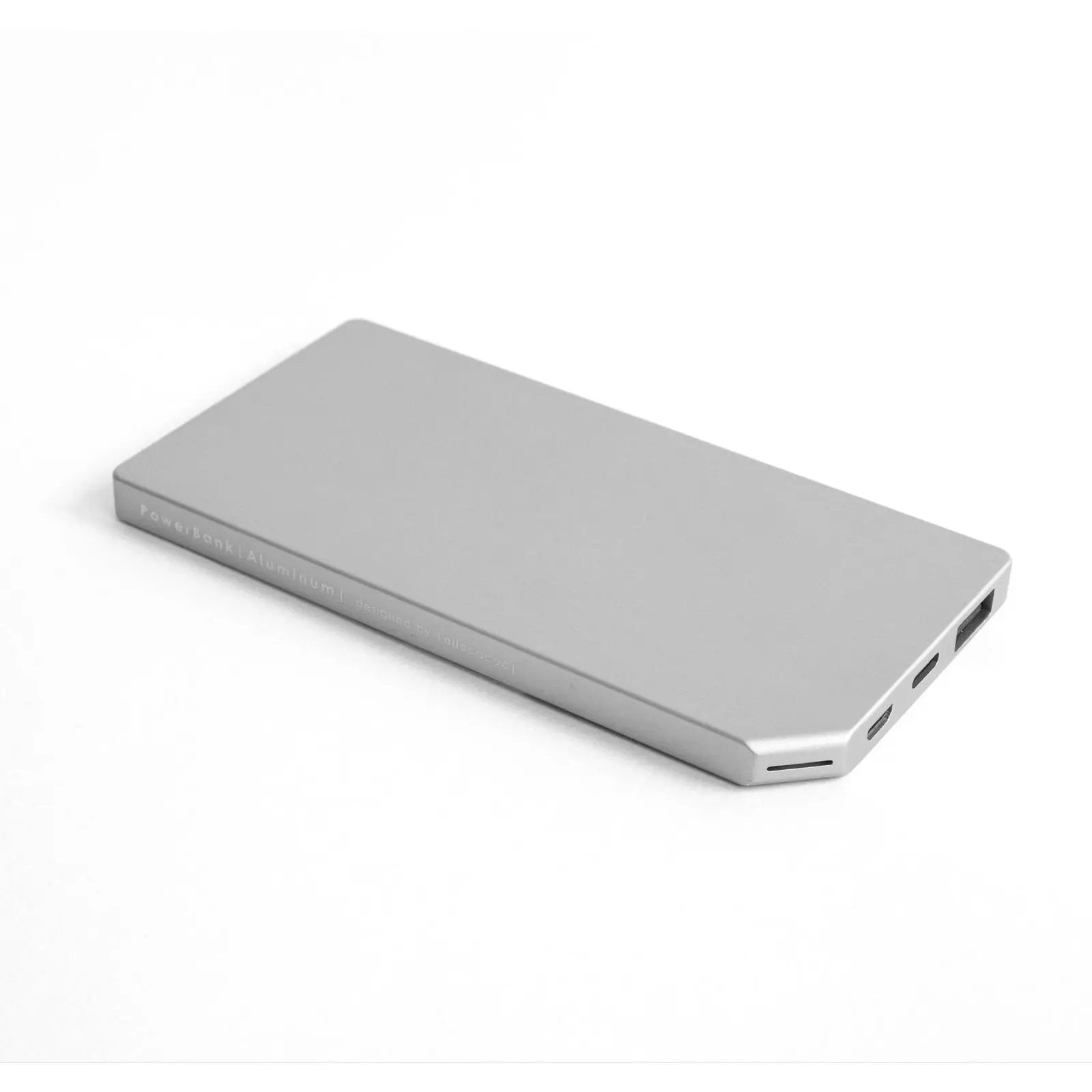 DesignNest PowerBank |Slim| Aluminium 5.000mAh microUSB/Lightning για Ασημί – PhoneBazaar