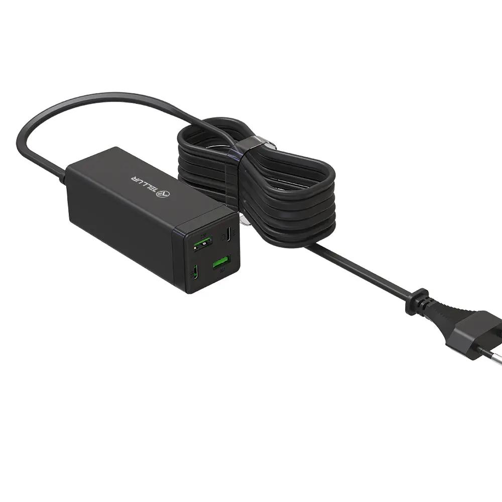 Tellur Universal (EU/UK/US) AC Charger PDHC2 με υποστήριξη Quick Charge 3.0 Φορτιστής τεσσάρων θυρών (2xPowerDelivery + 2x Quick Charge 3.0), σε μαύρο χρώμα – PhoneBazaar