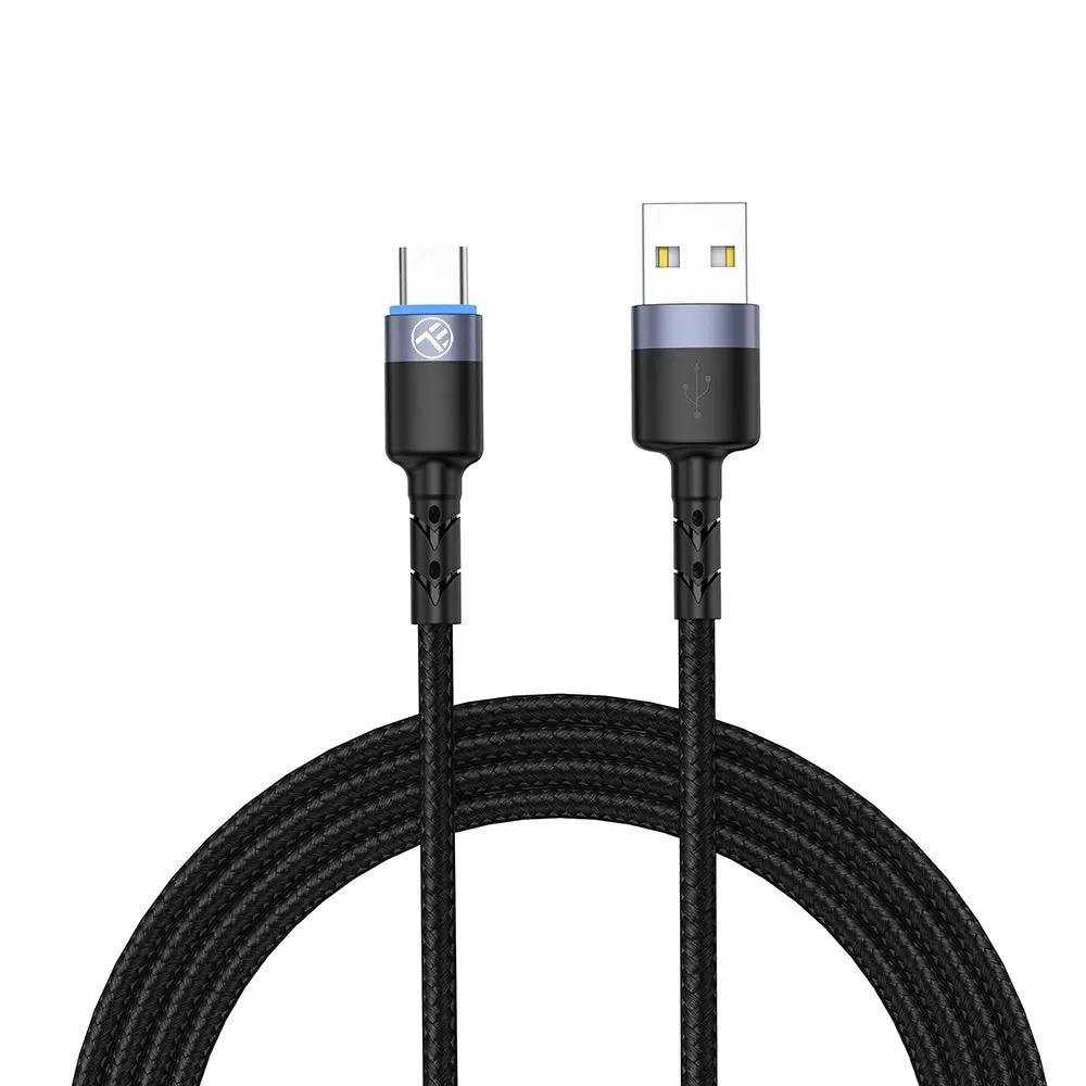 Tellur data cable USB to Type-C with LED light, 1.2m, black – PhoneBazaar