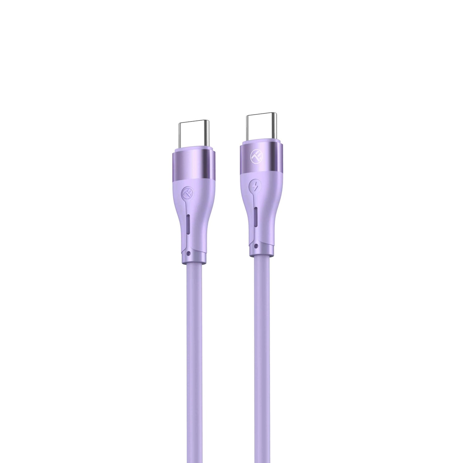Tellur Silicone USB‑C σε USB‑C Καλώδιο, 60 W PD, 3A, 1 m – Μωβ