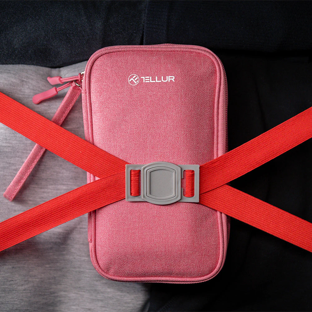 Tellur Universal Travel Cable Organizer- Τσάντα οργάνωσης Ταξιδιου σε ροζ χρώμα (TLL193021)