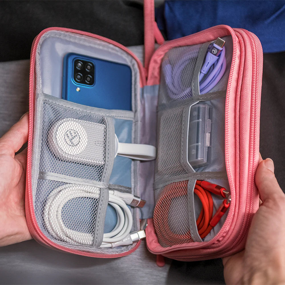 Tellur Universal Travel Cable Organizer- Τσάντα οργάνωσης Ταξιδιου σε ροζ χρώμα (TLL193021)