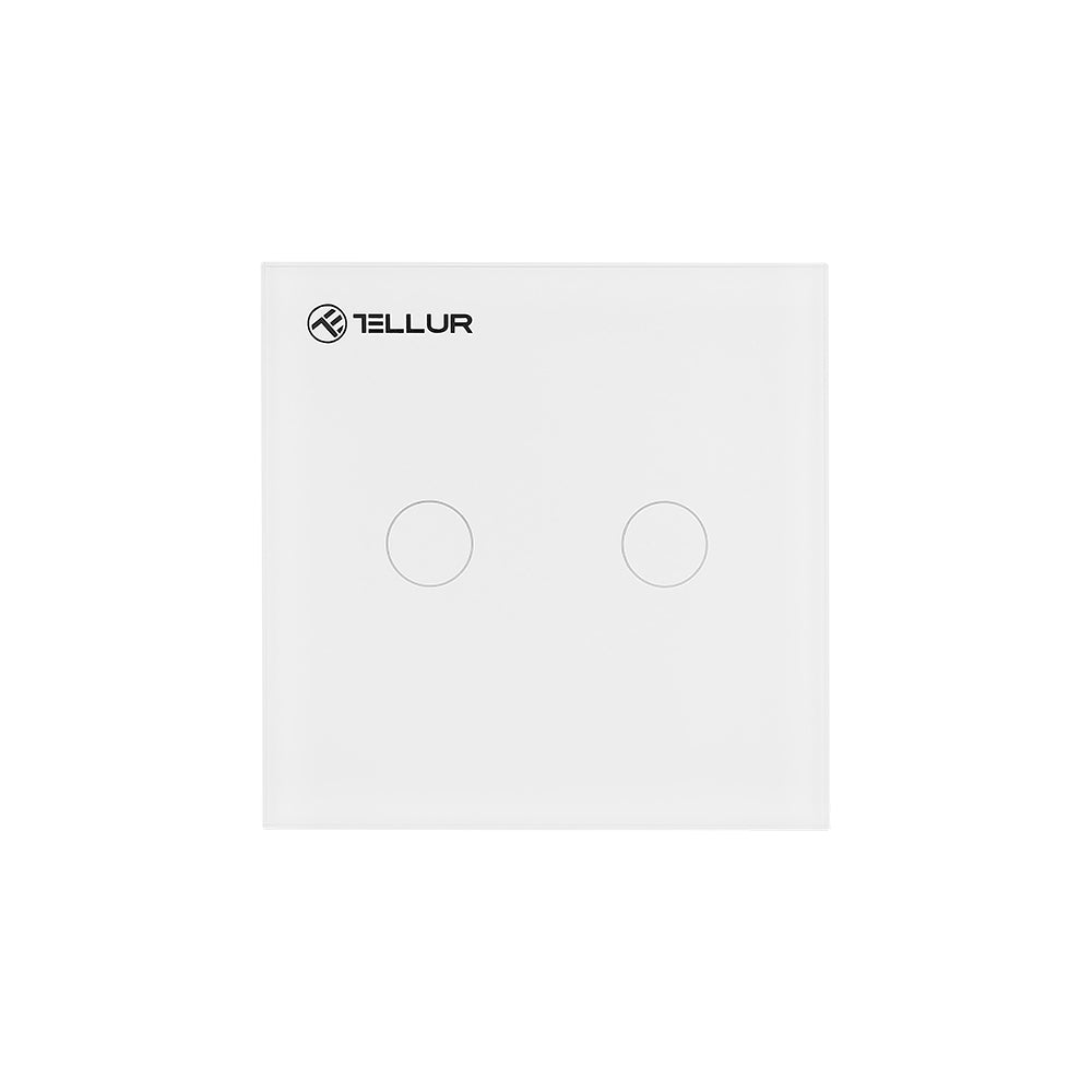 Tellur WiFi Switch 2 Ports 1800W 10A Έξυπνος διακόπτης WiFi 2 θυρών σε λευκό (TLL331051)