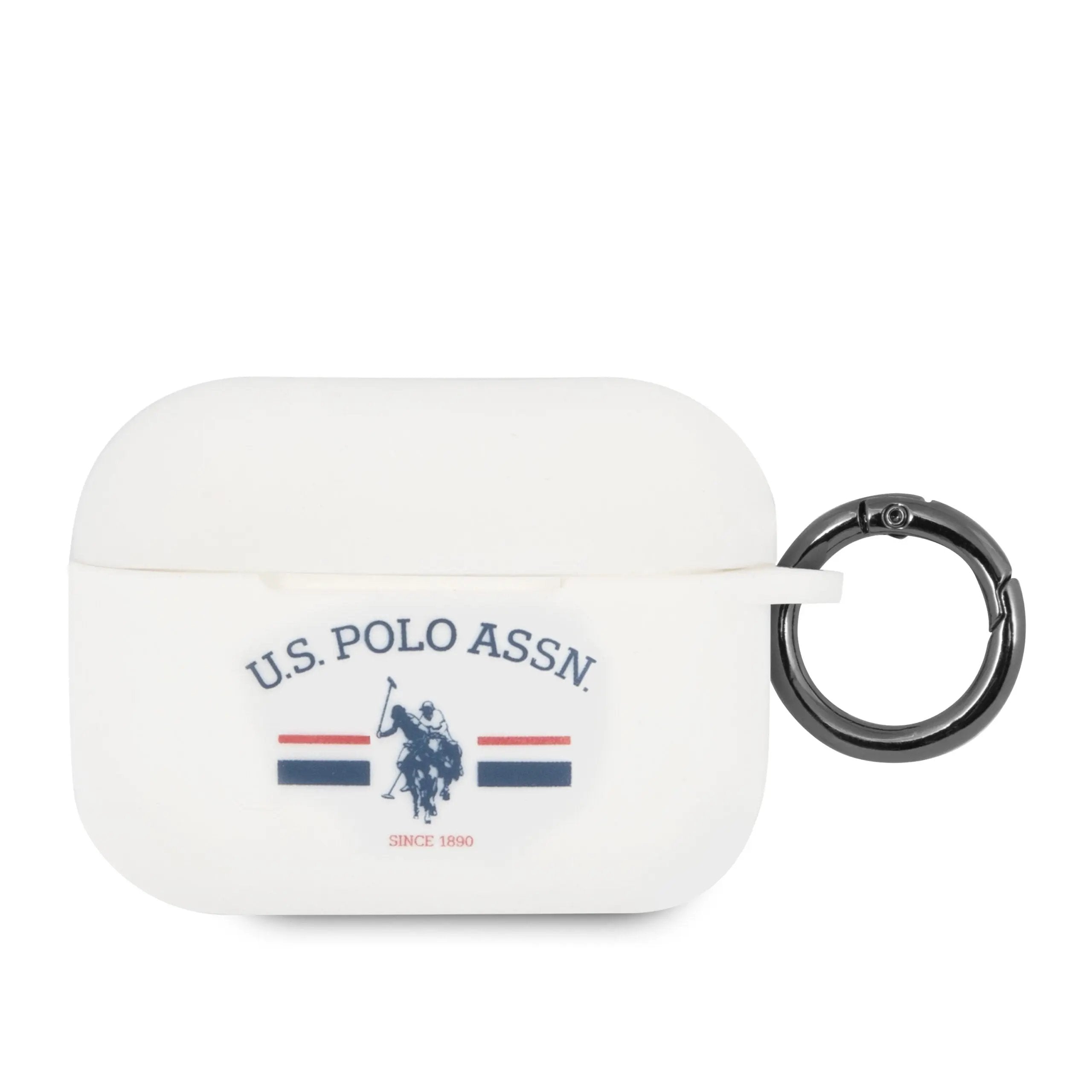 U.S. Polo Assn. “FL. Logo Collection” Θήκη προστασίας από σιλικόνη για Apple Airpods Pro (White – USACAPSFGH) – PhoneBazaar
